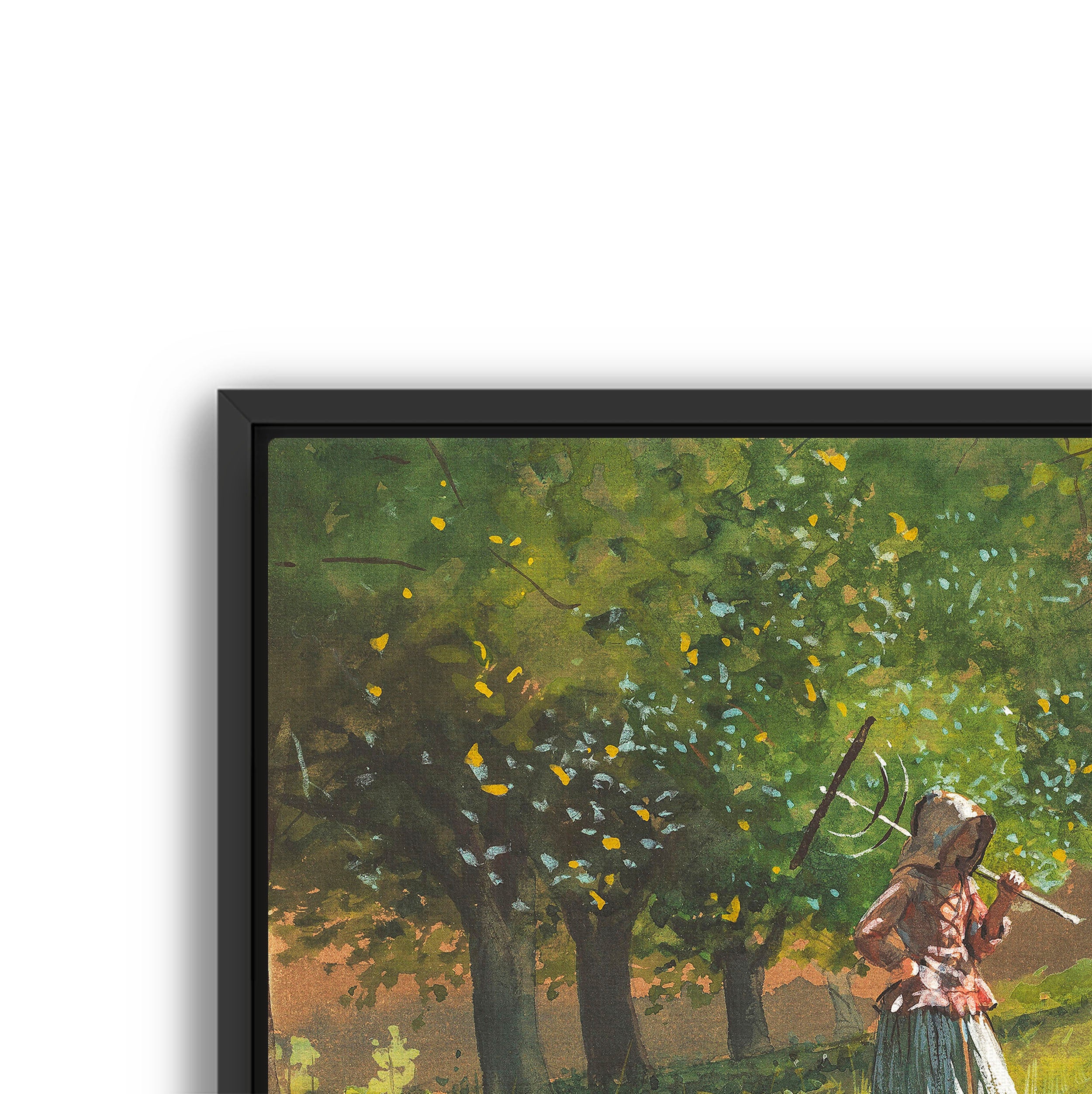 girl with hay rake