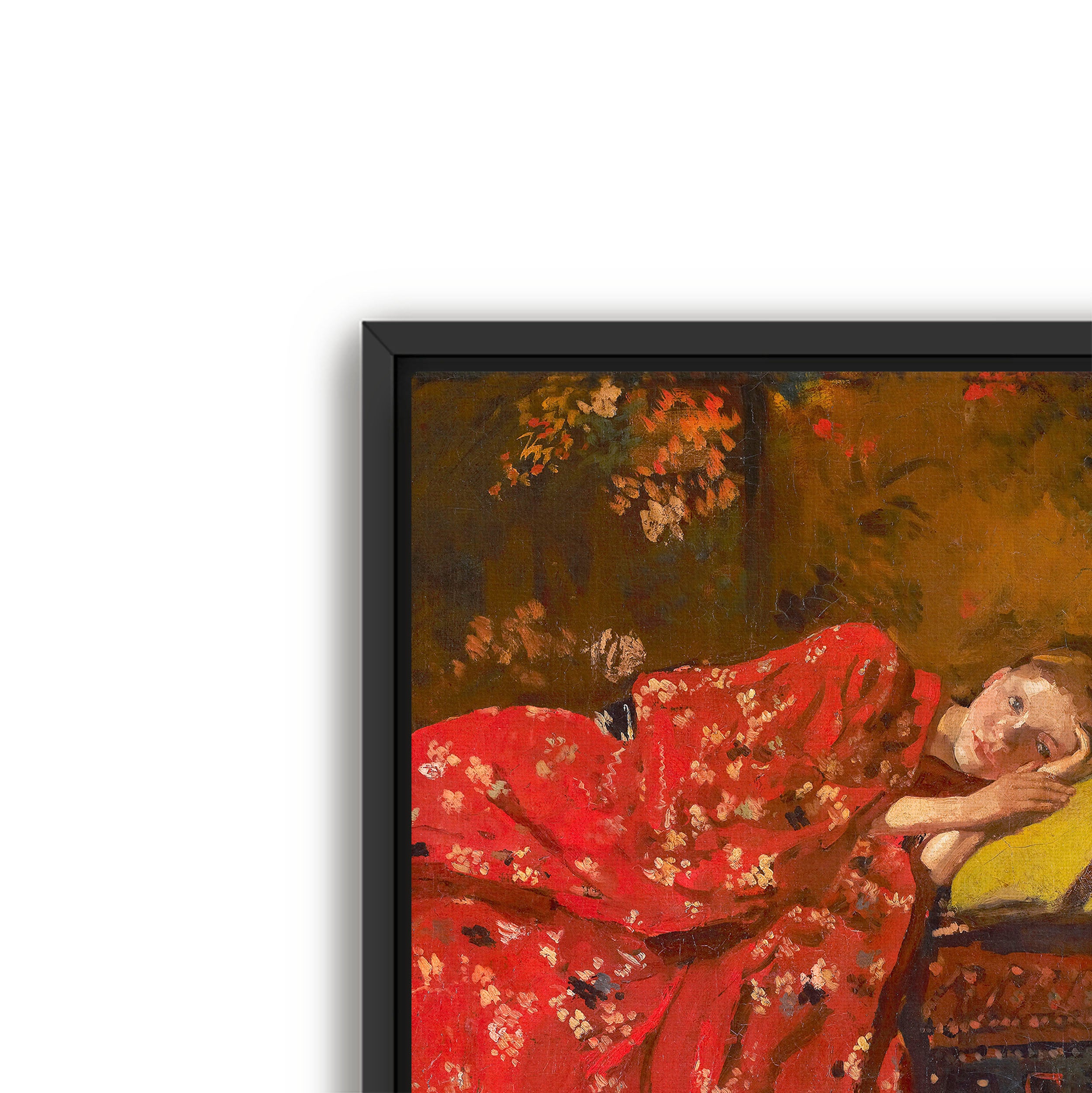 girl in red kimono