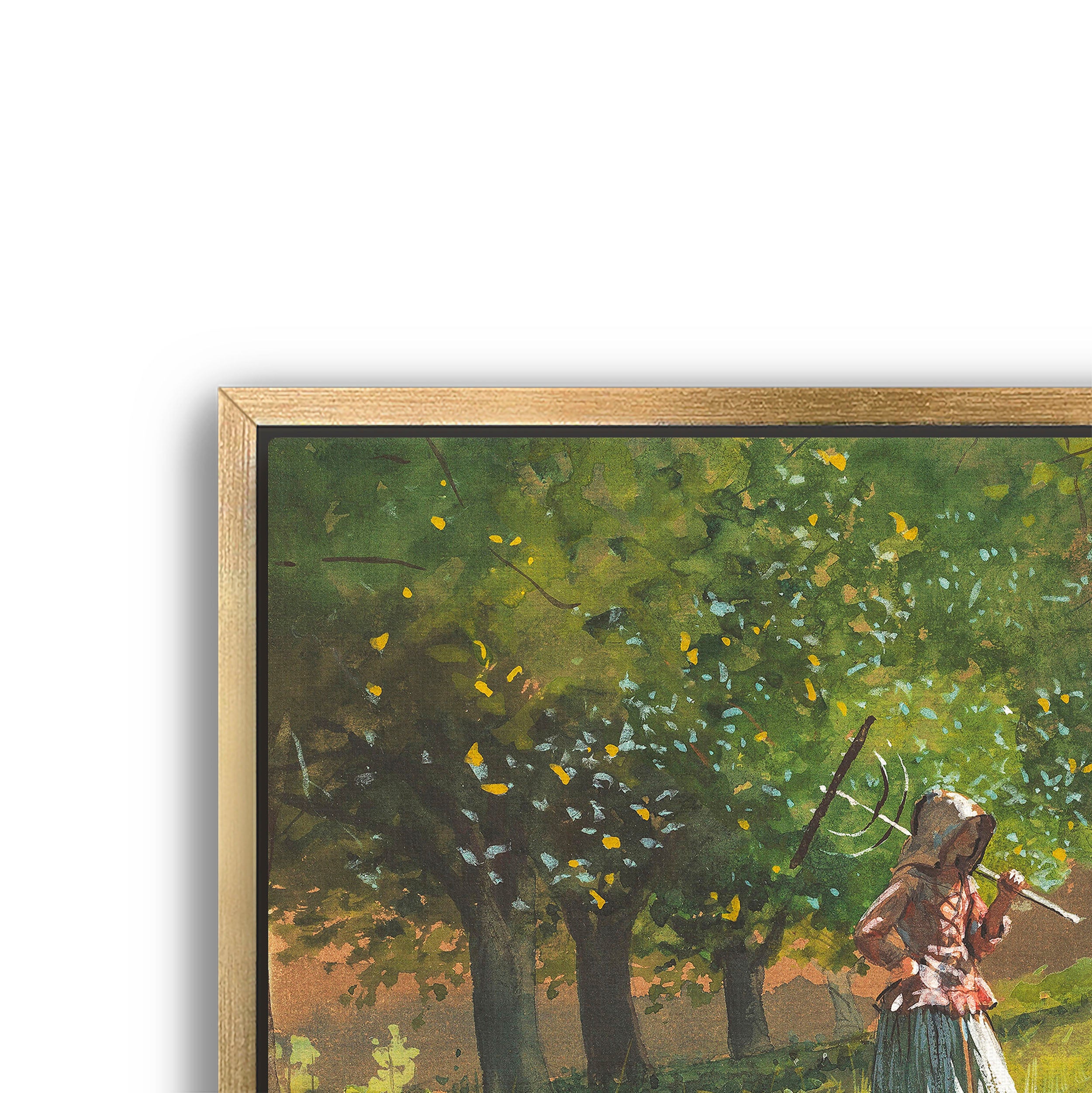 girl with hay rake