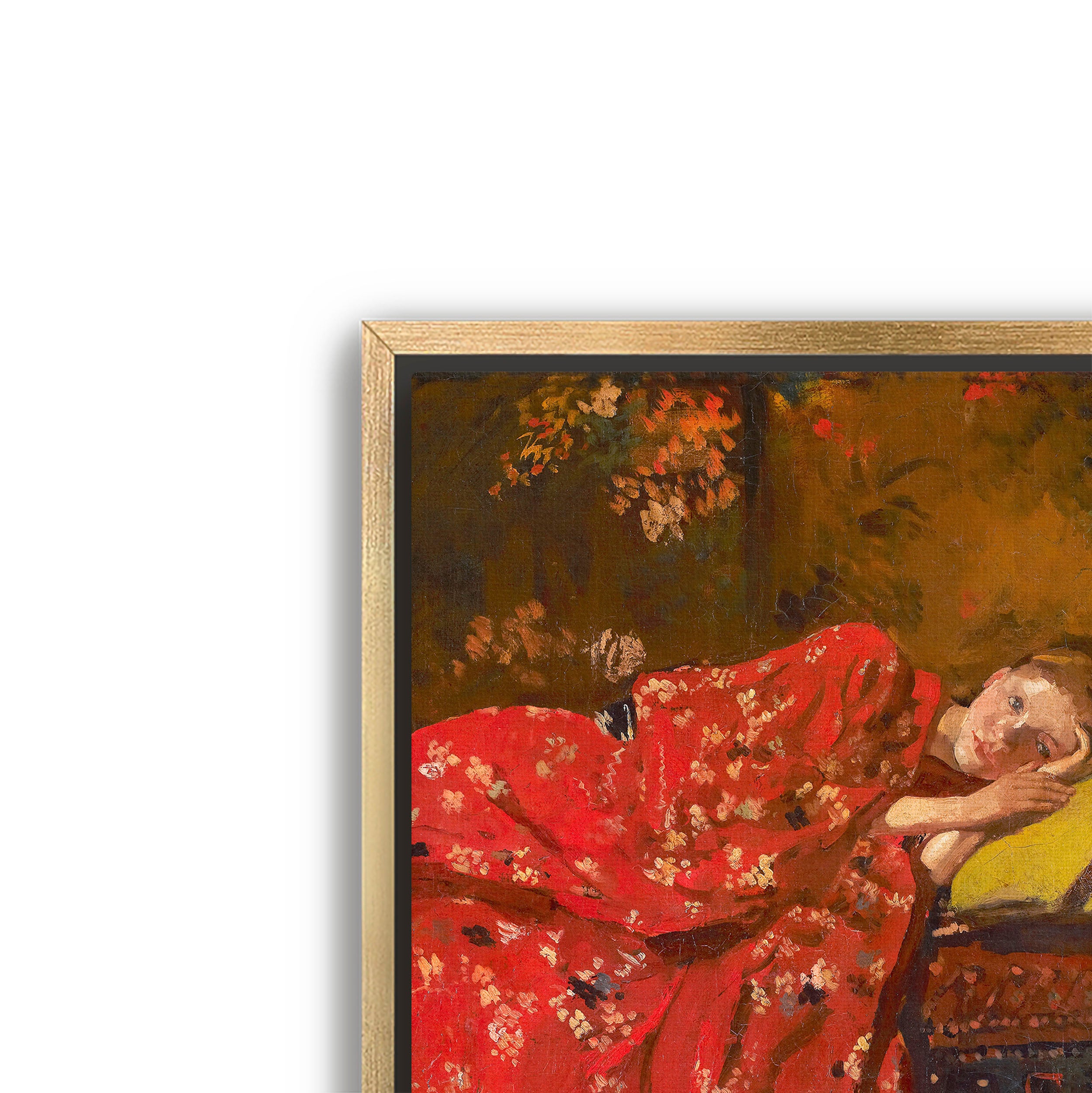 girl in red kimono