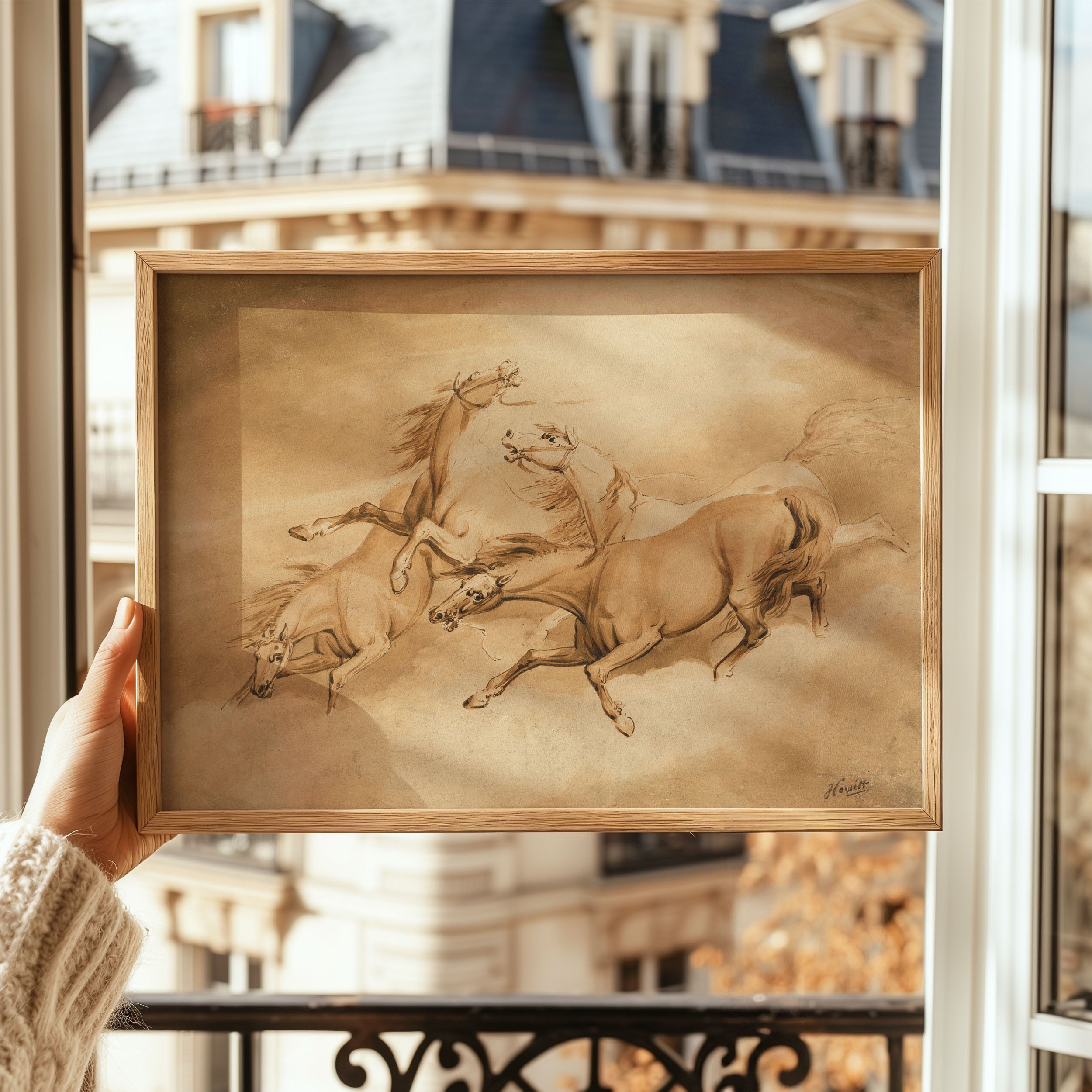 four galloping horses