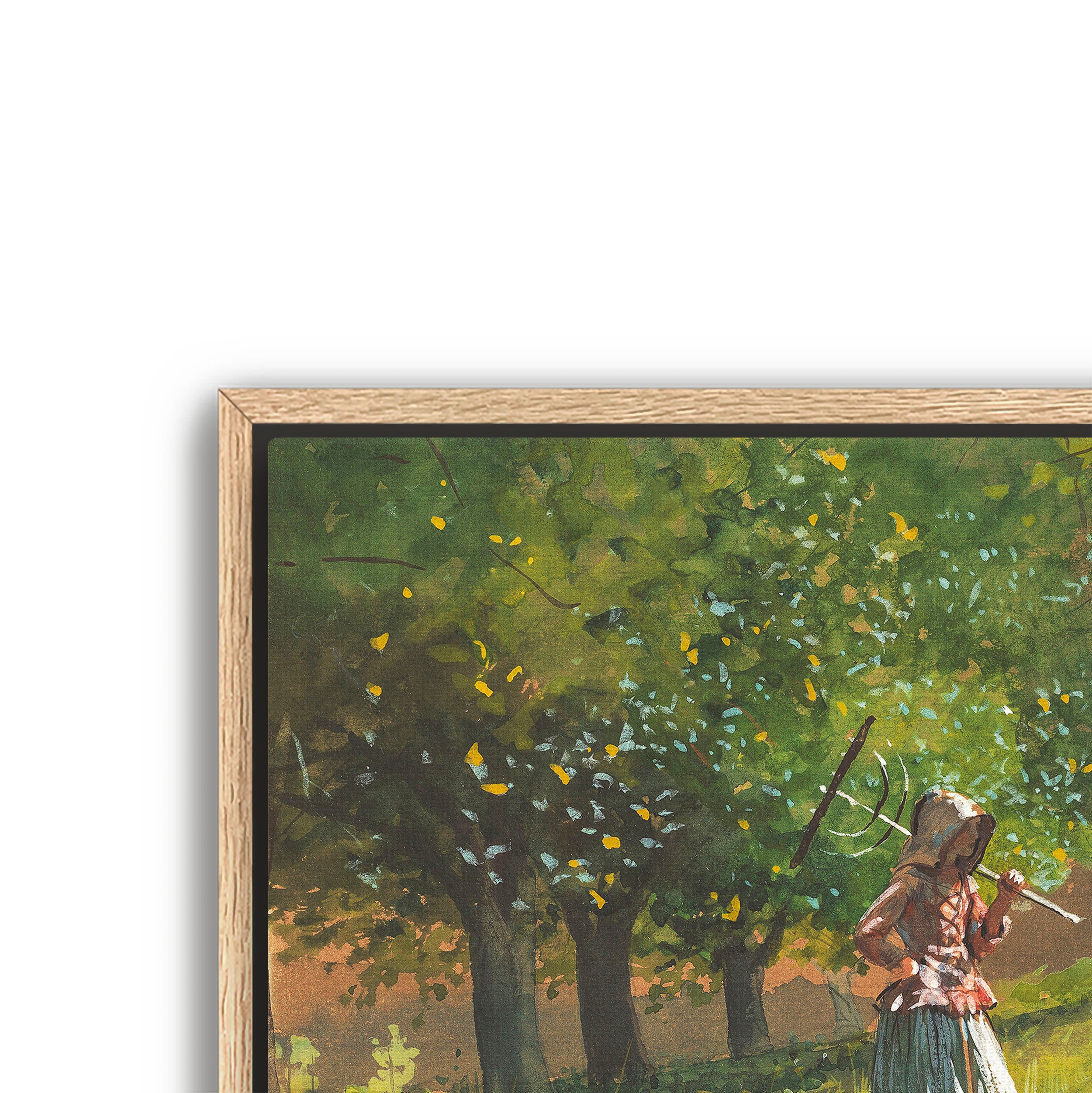 girl with hay rake