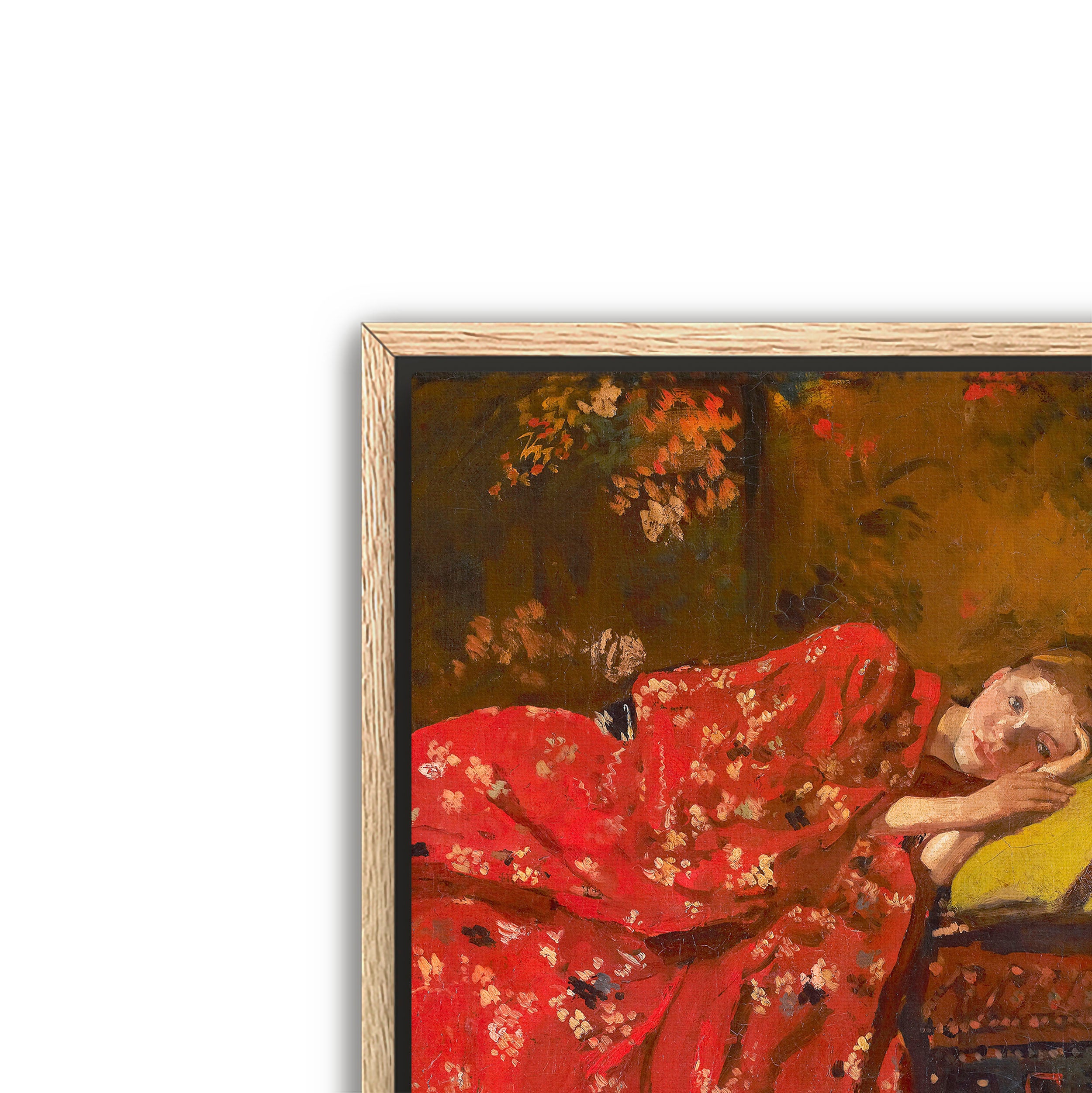girl in red kimono