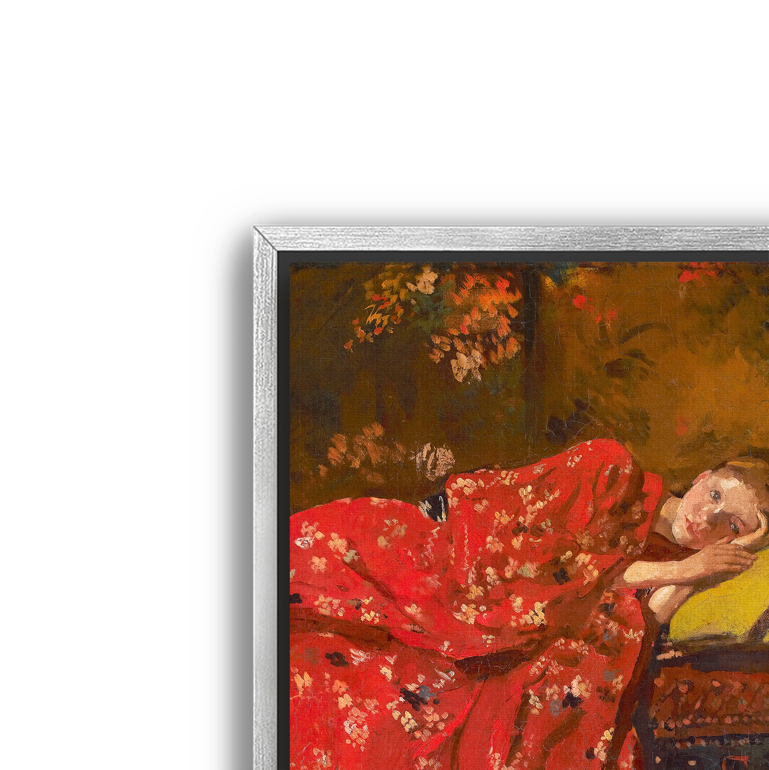girl in red kimono