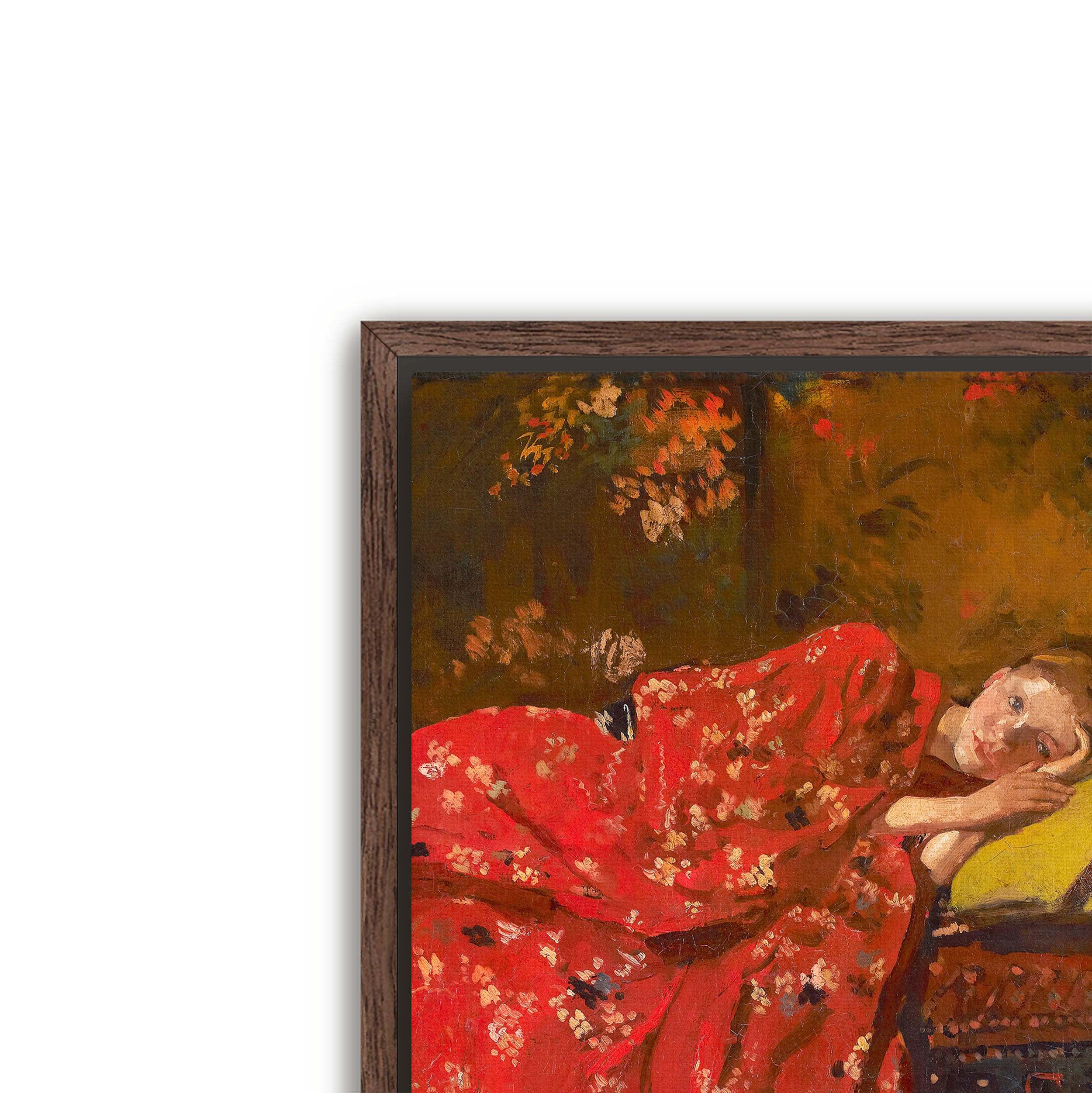 girl in red kimono