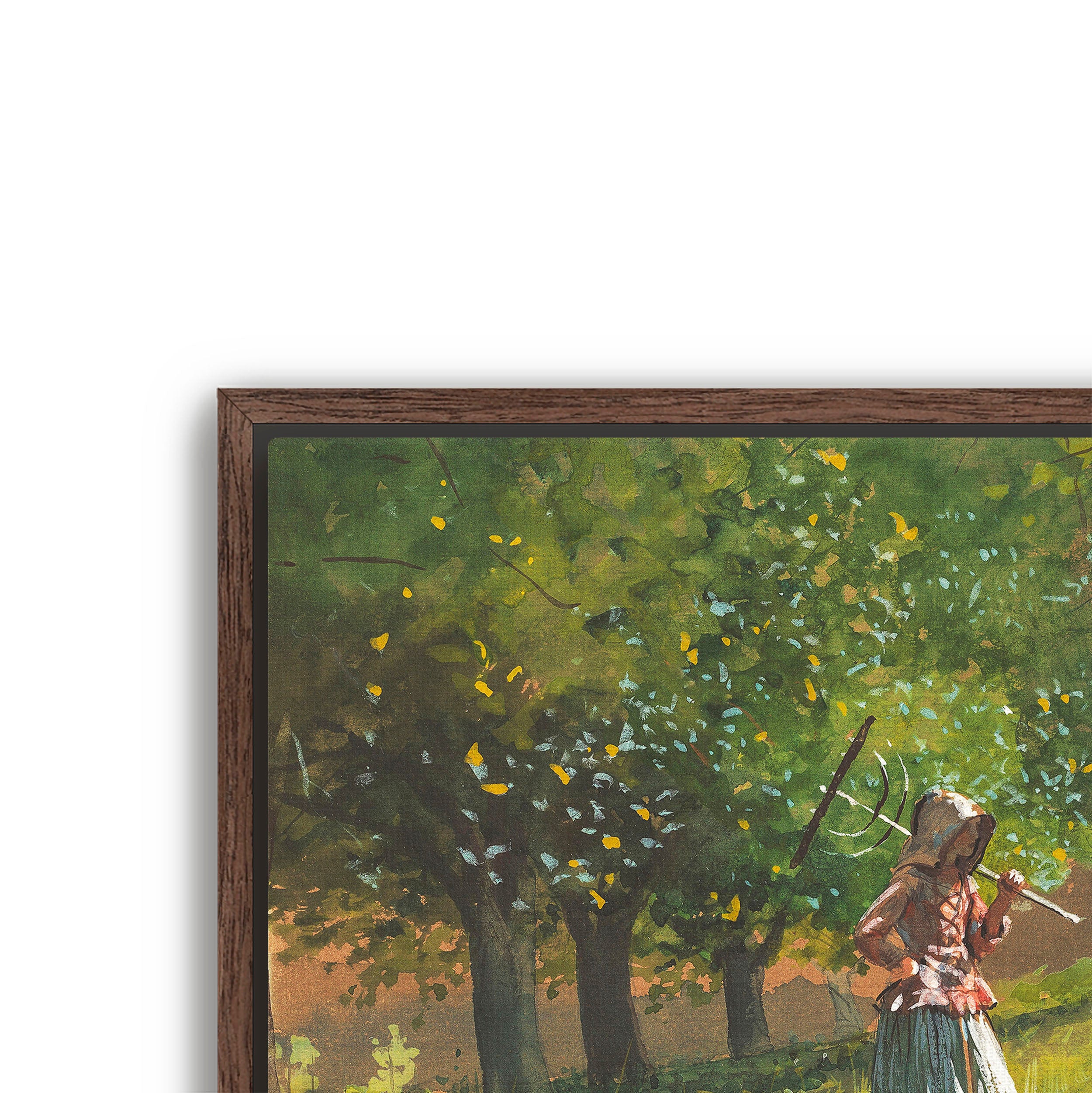 girl with hay rake