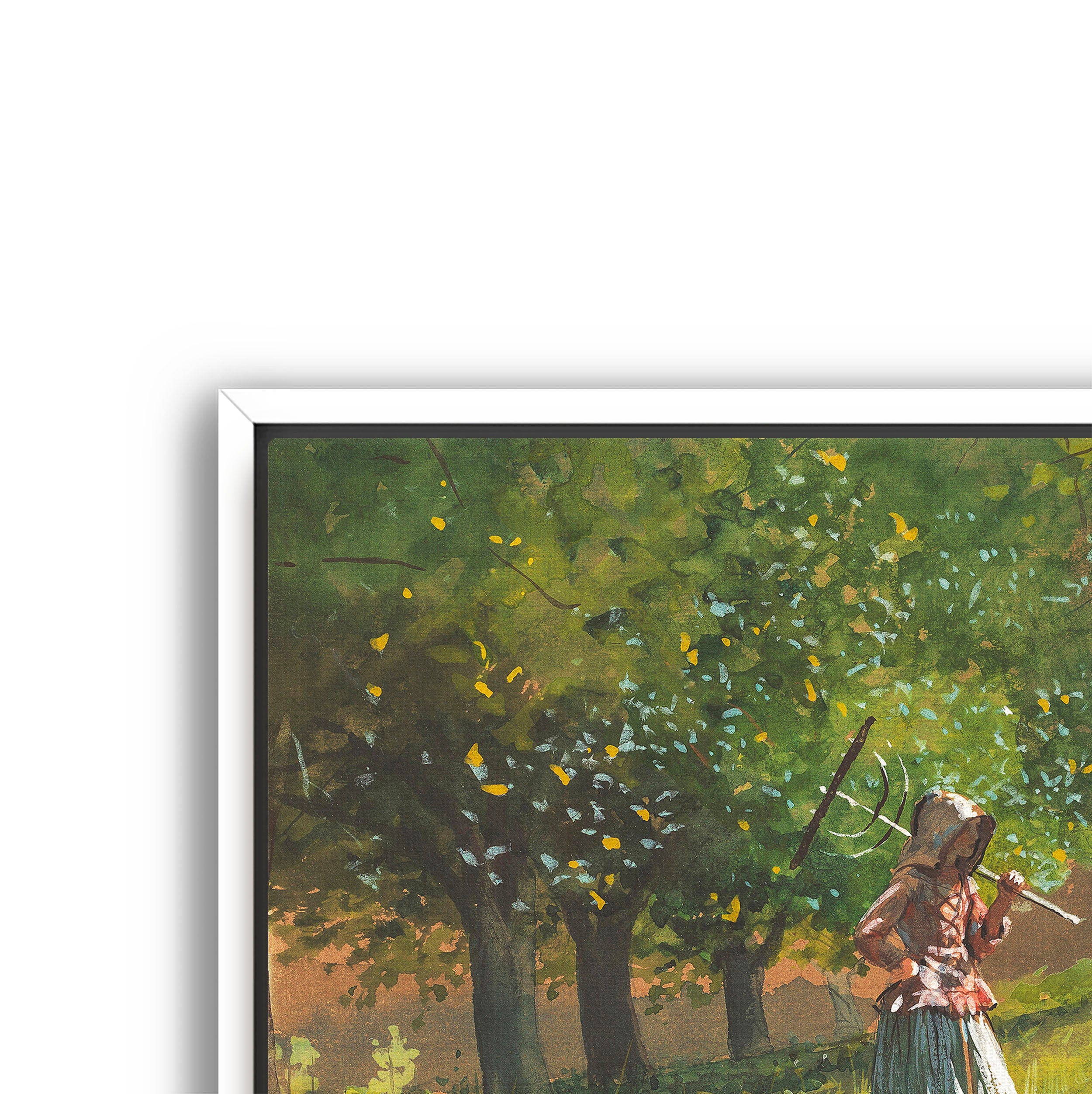girl with hay rake
