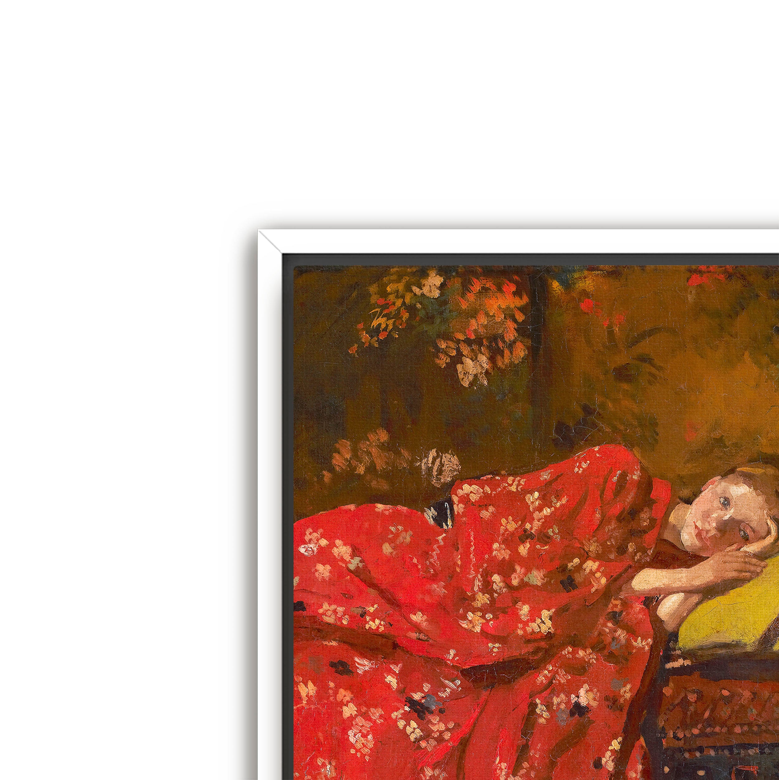 girl in red kimono