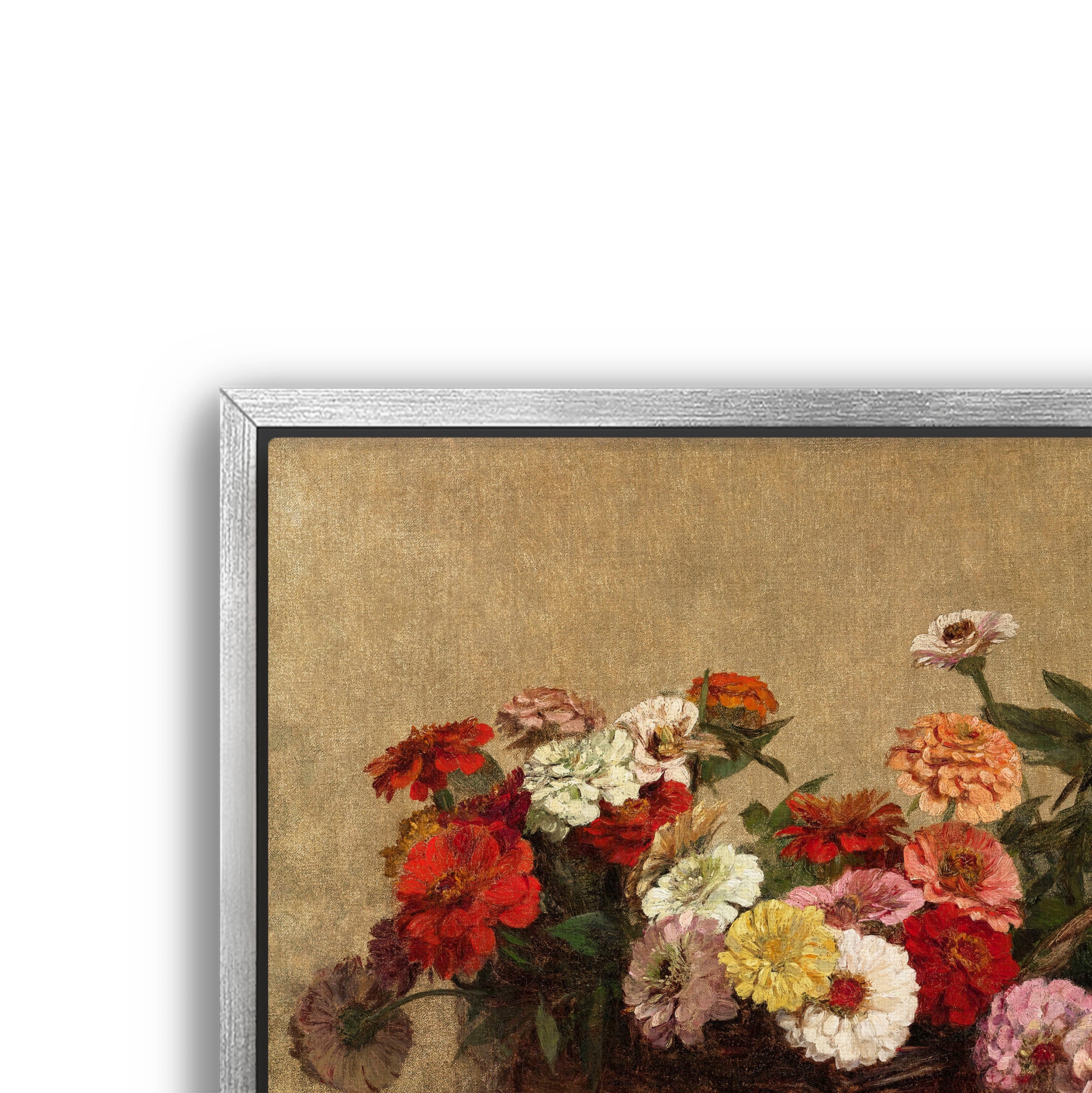basket of zinnia's