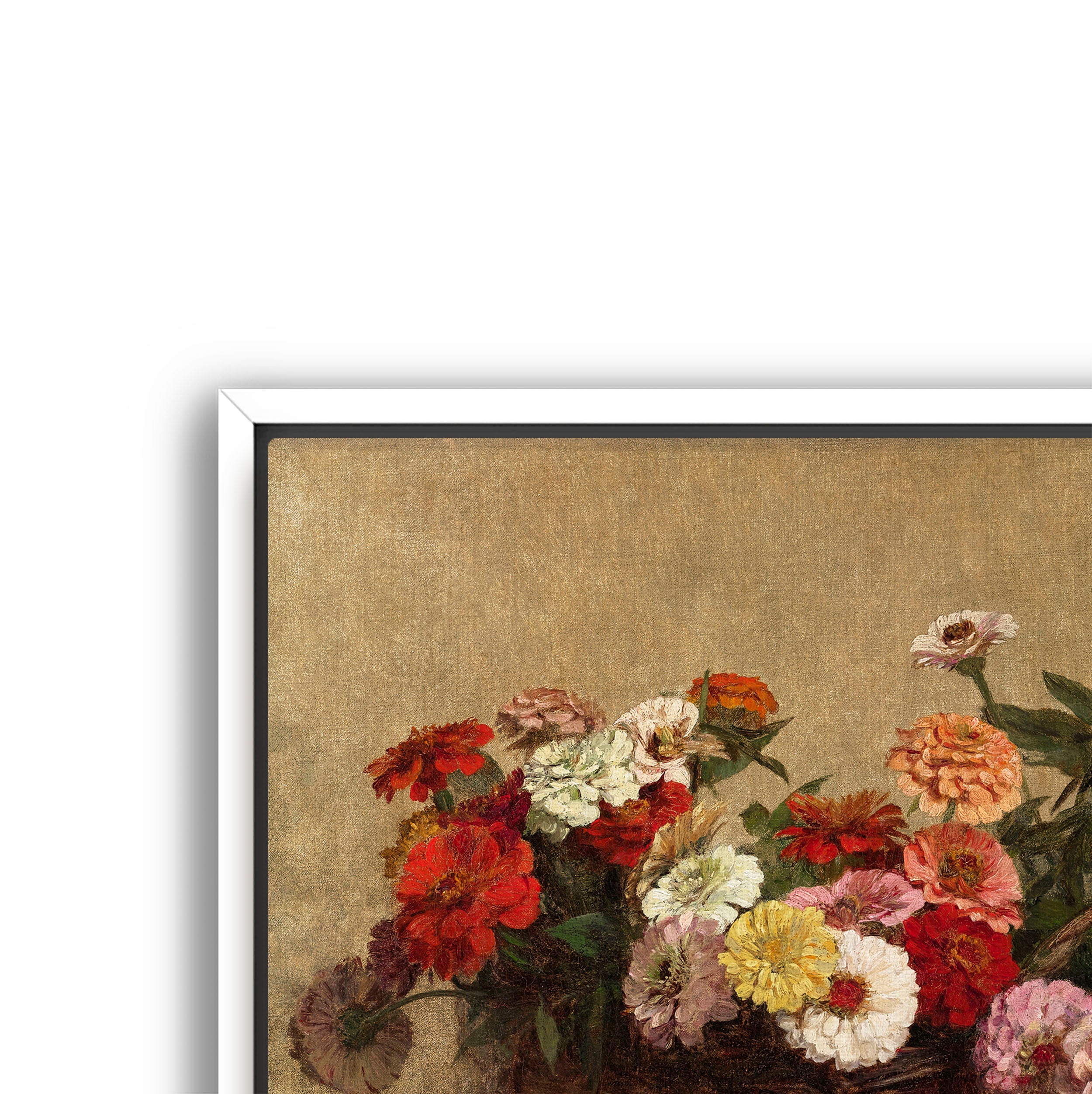 basket of zinnia's