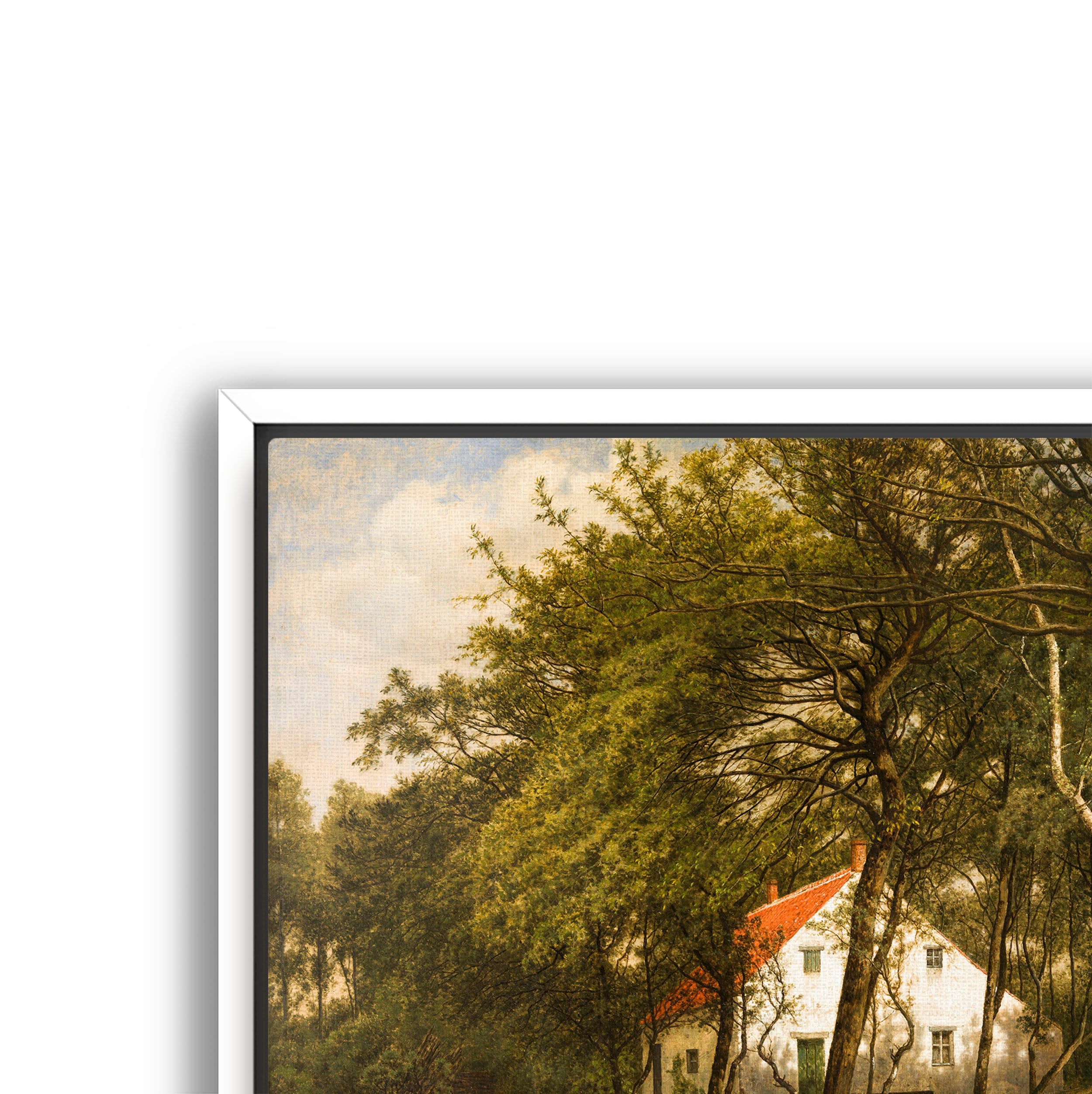 cottage at sunset