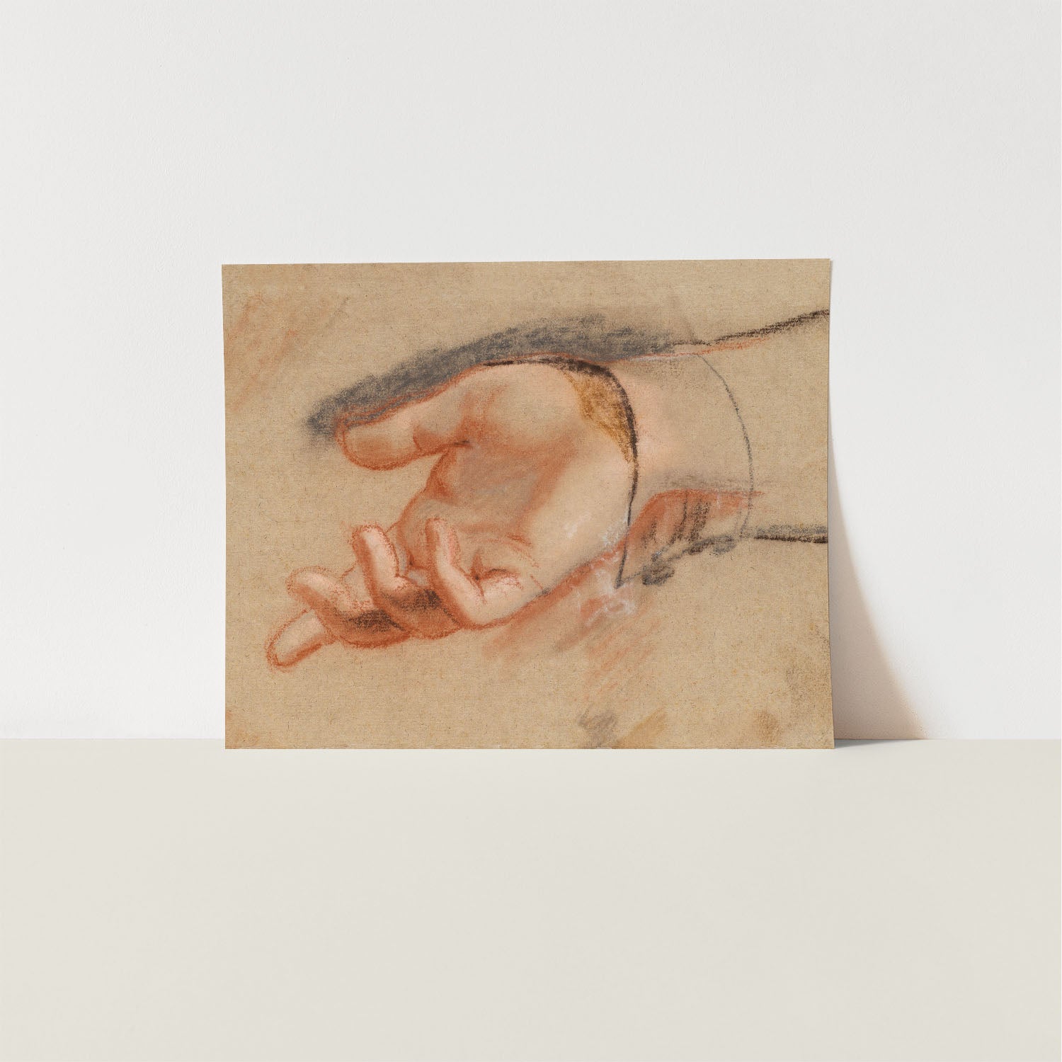 pastel hand study