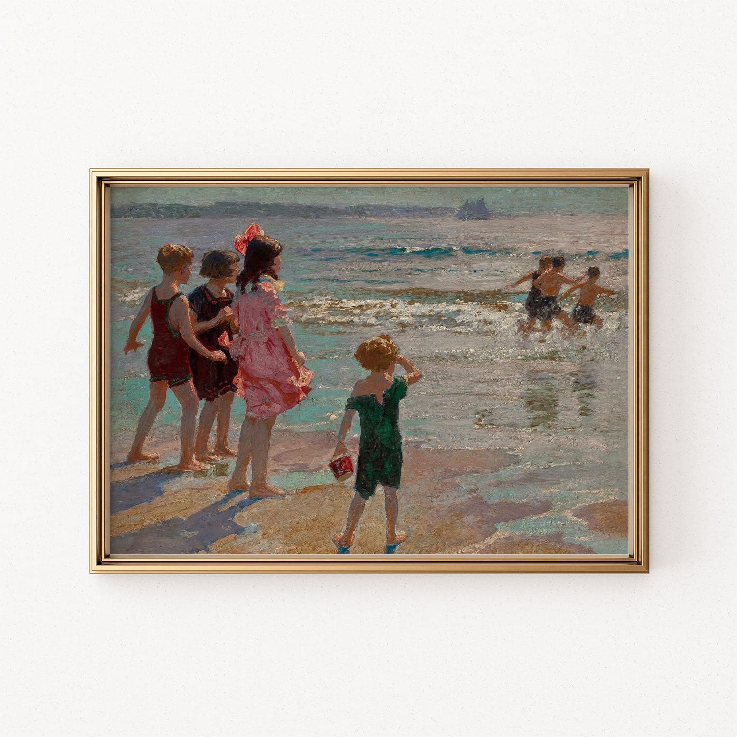 children at the shore