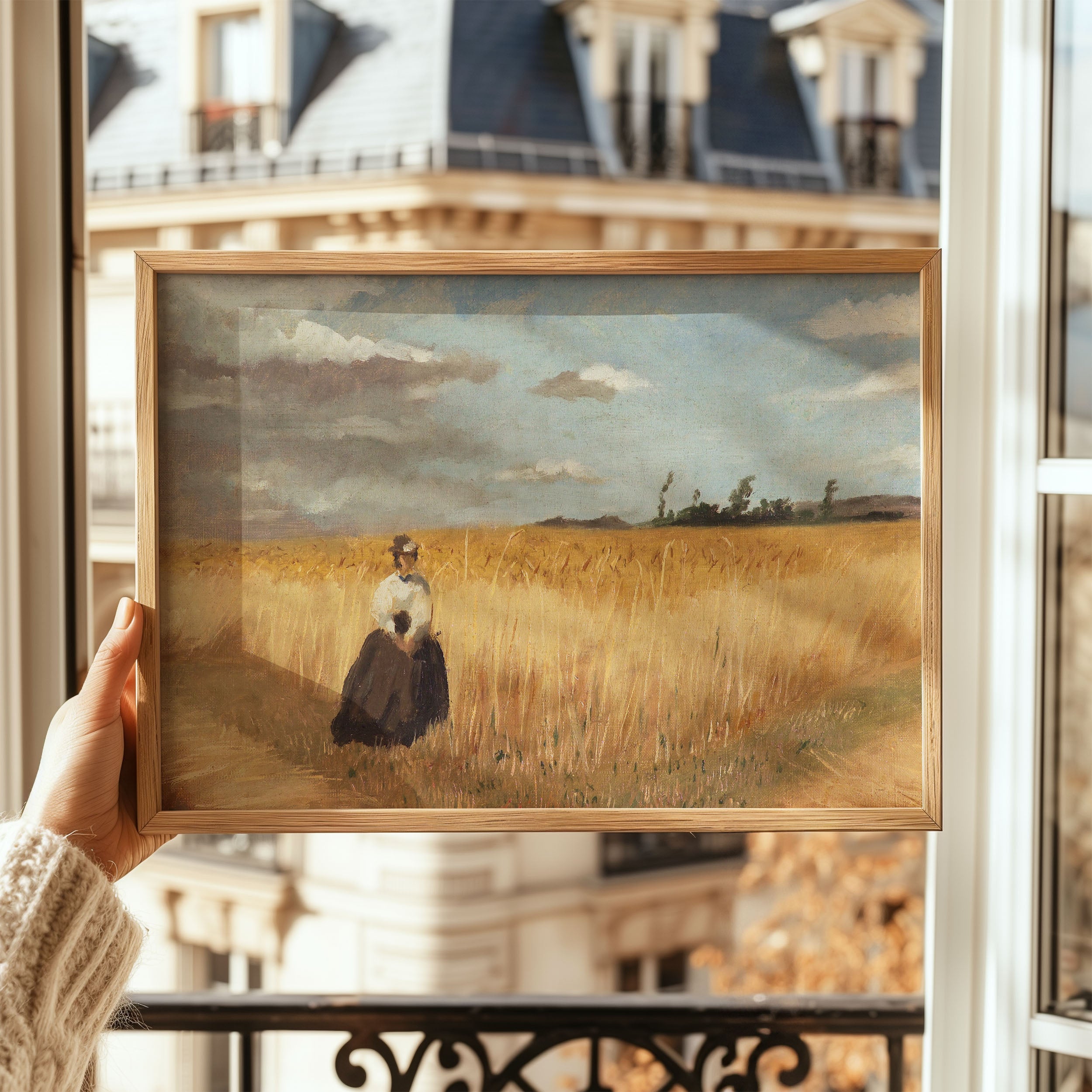 woman in wheat field