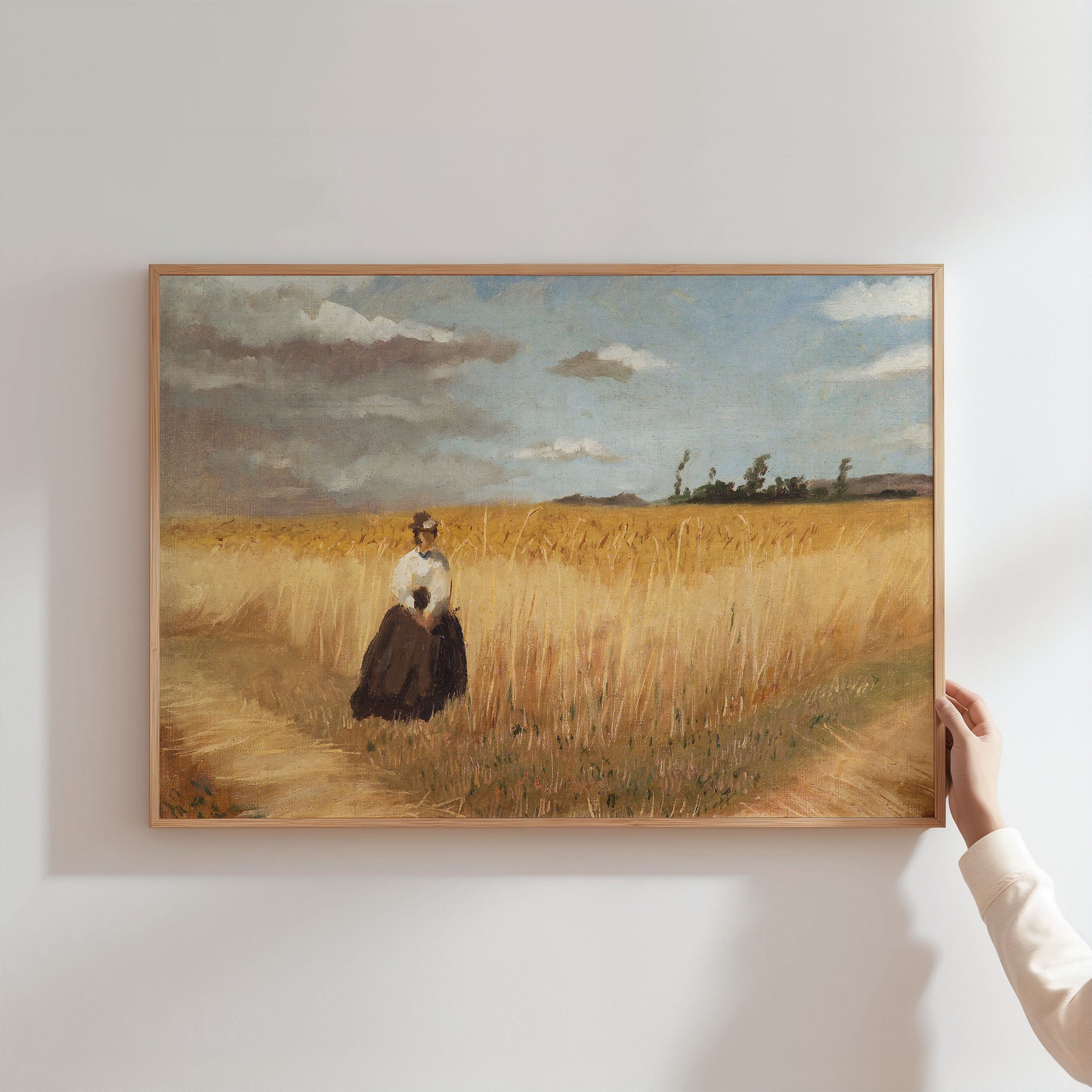 woman in wheat field