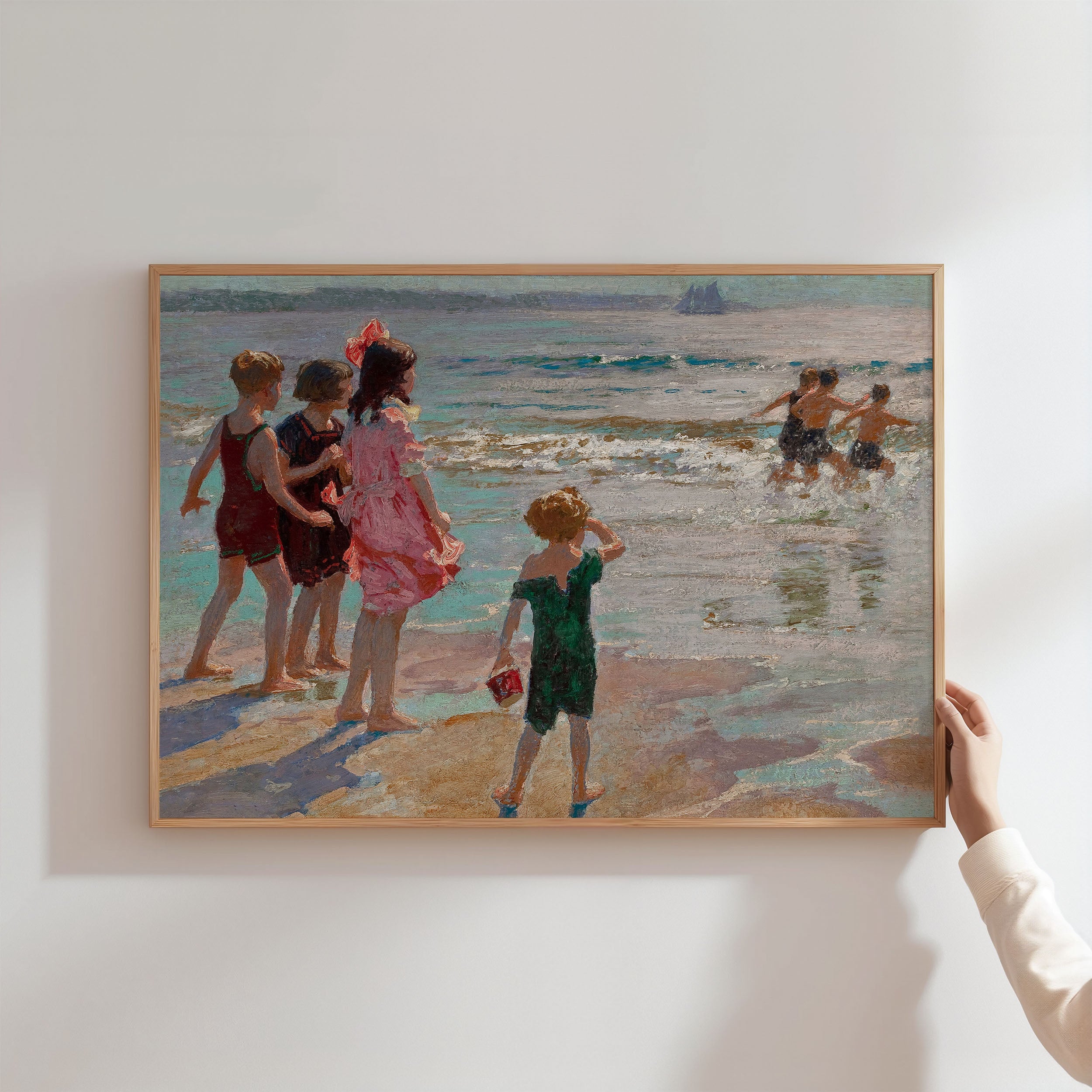 children at the shore