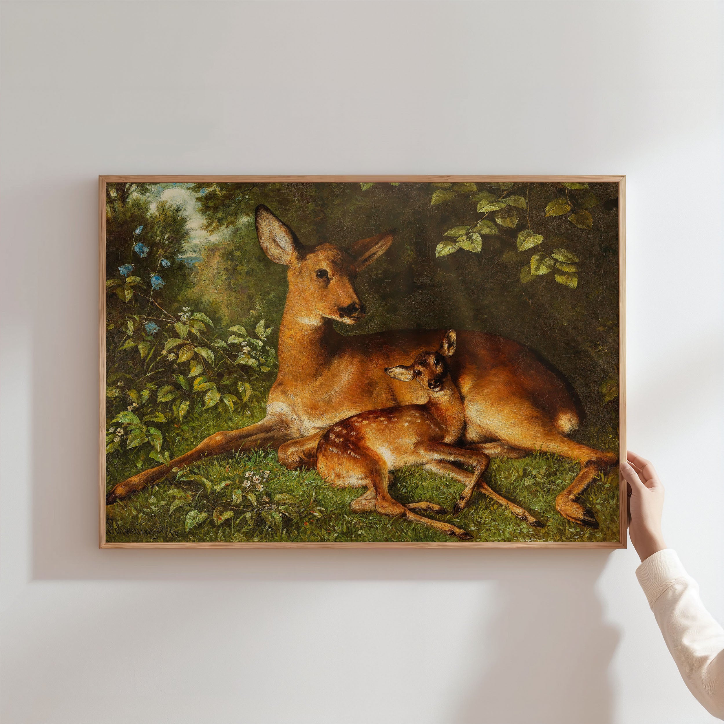 a doe with fawn