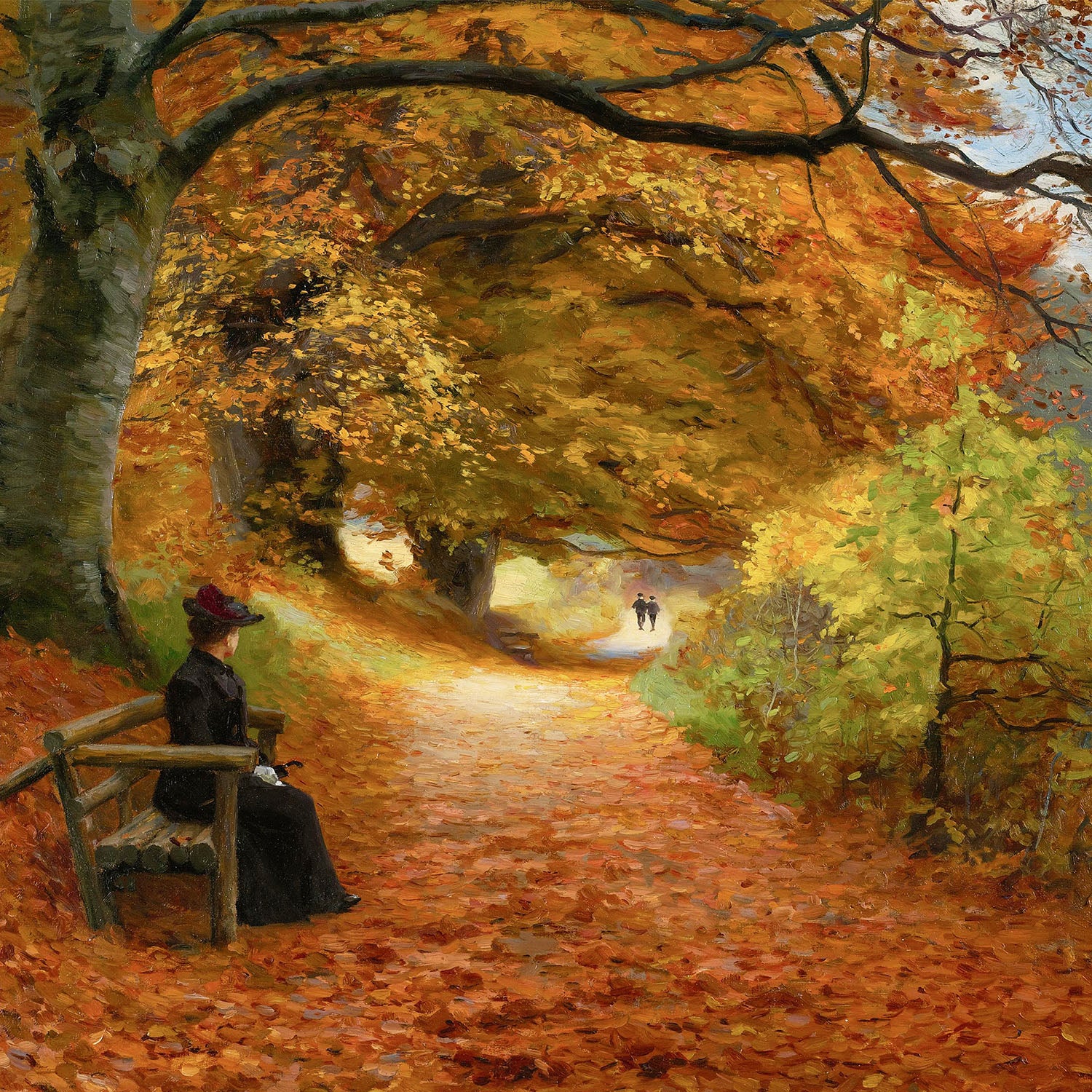wooded autumn path