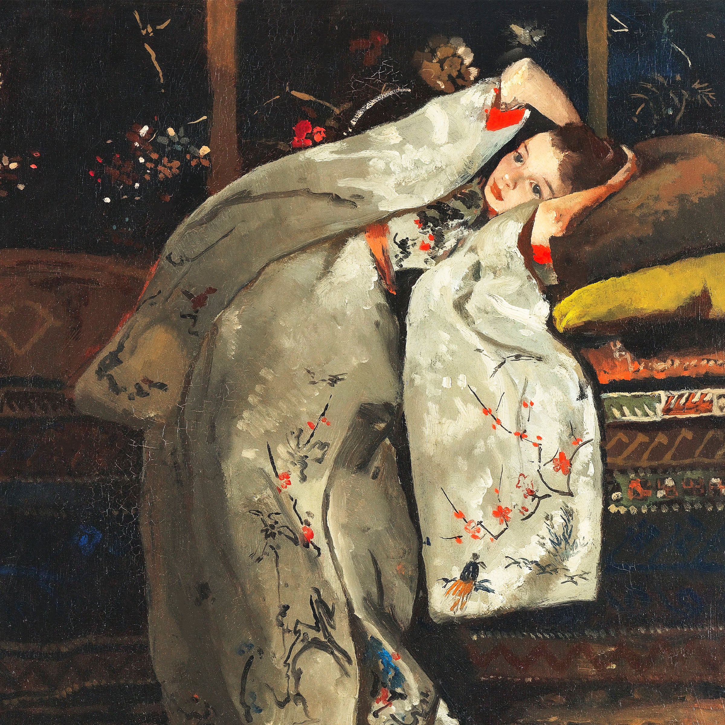 girl in white kimono