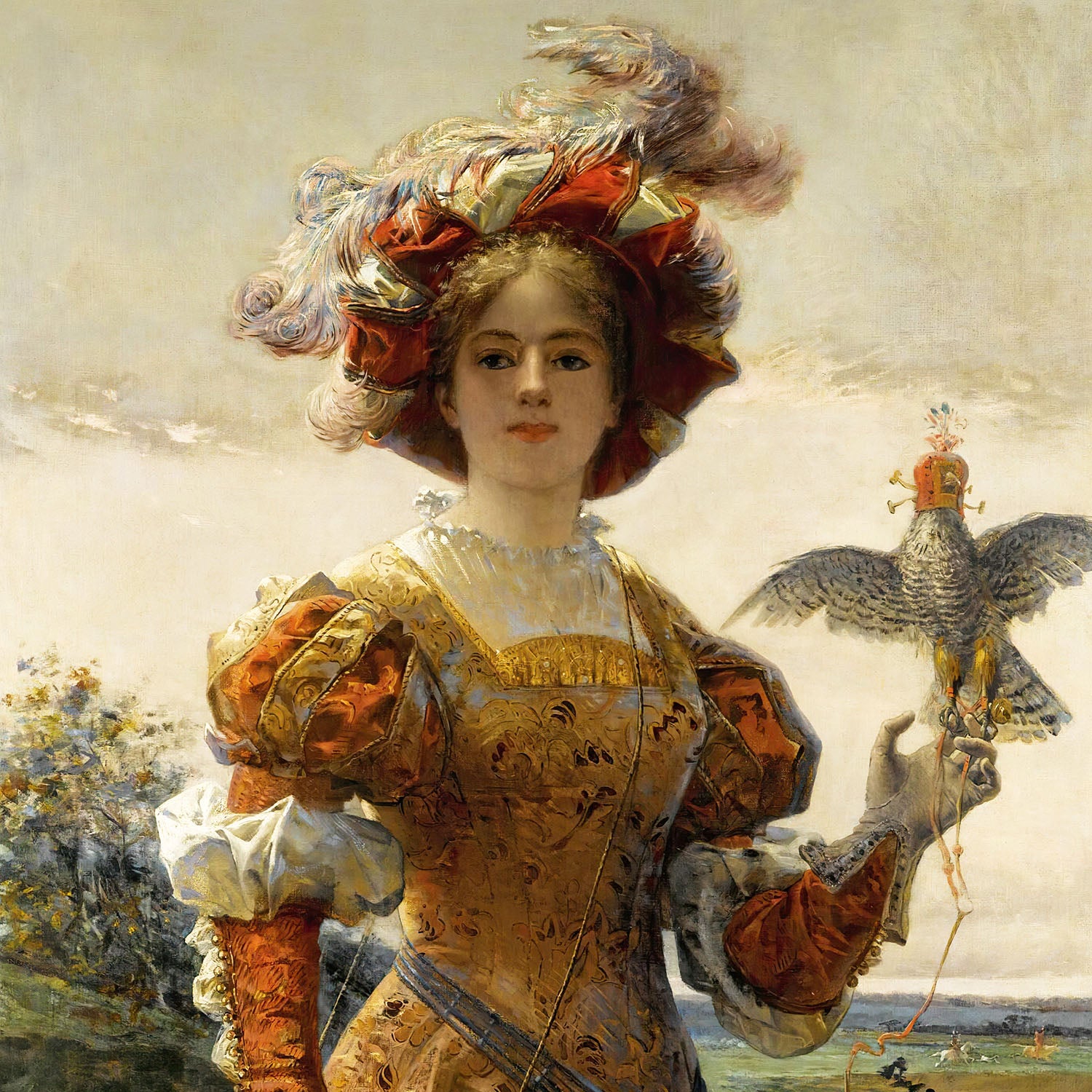 lady with falcon