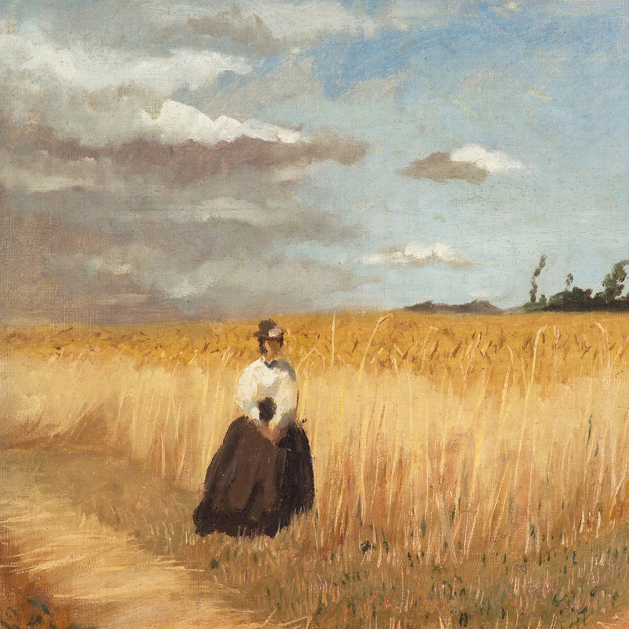 woman in wheat field