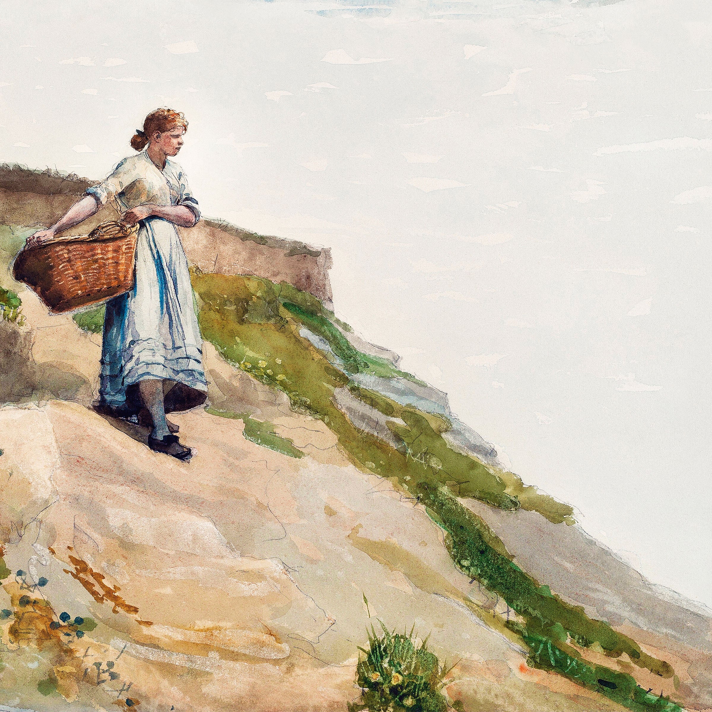 girl carrying basket