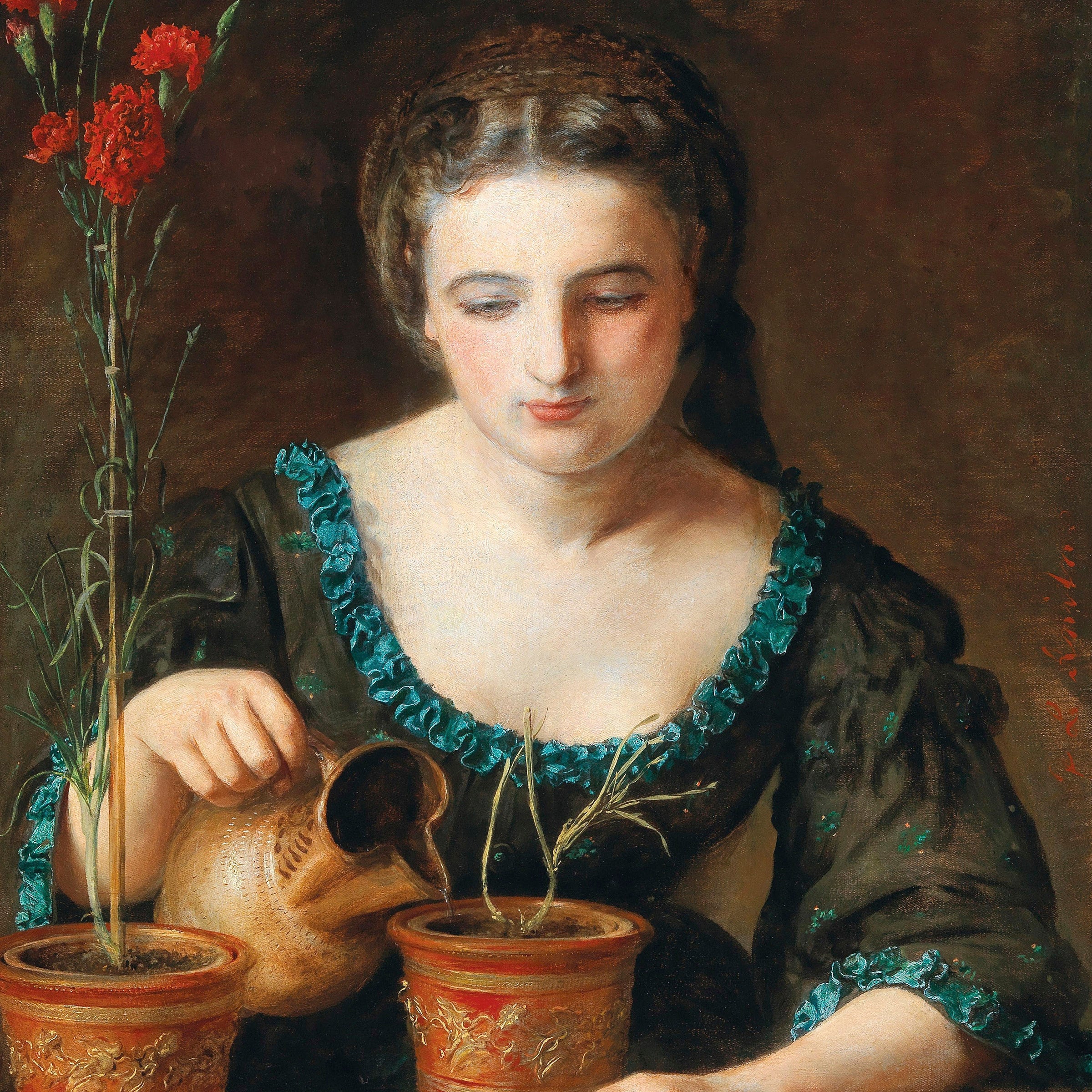 girl with carnation