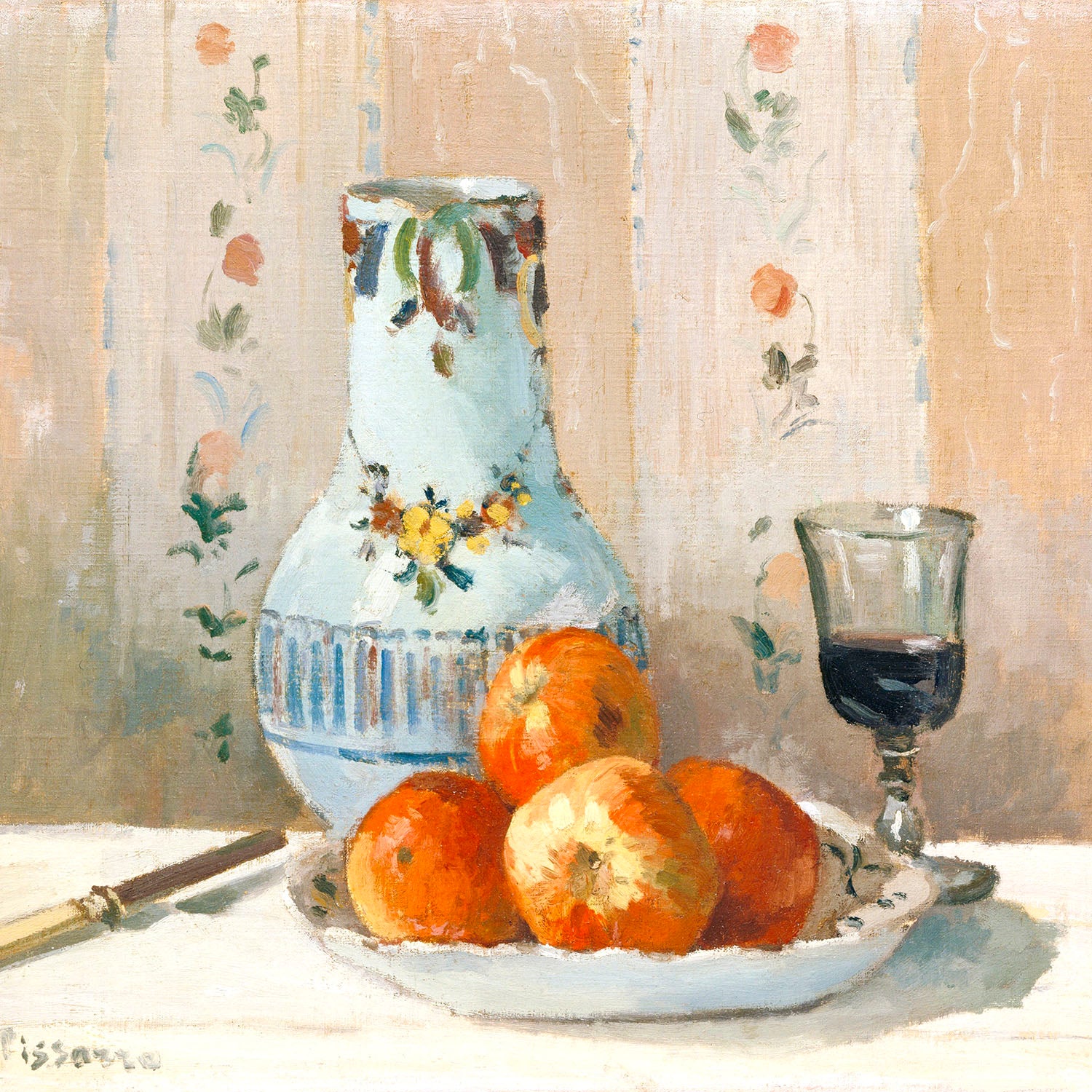 apples and pitcher