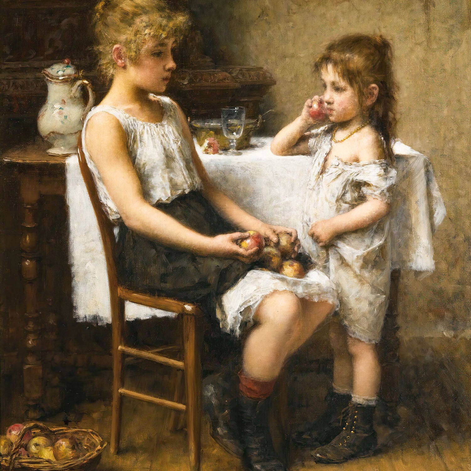 choosing apples