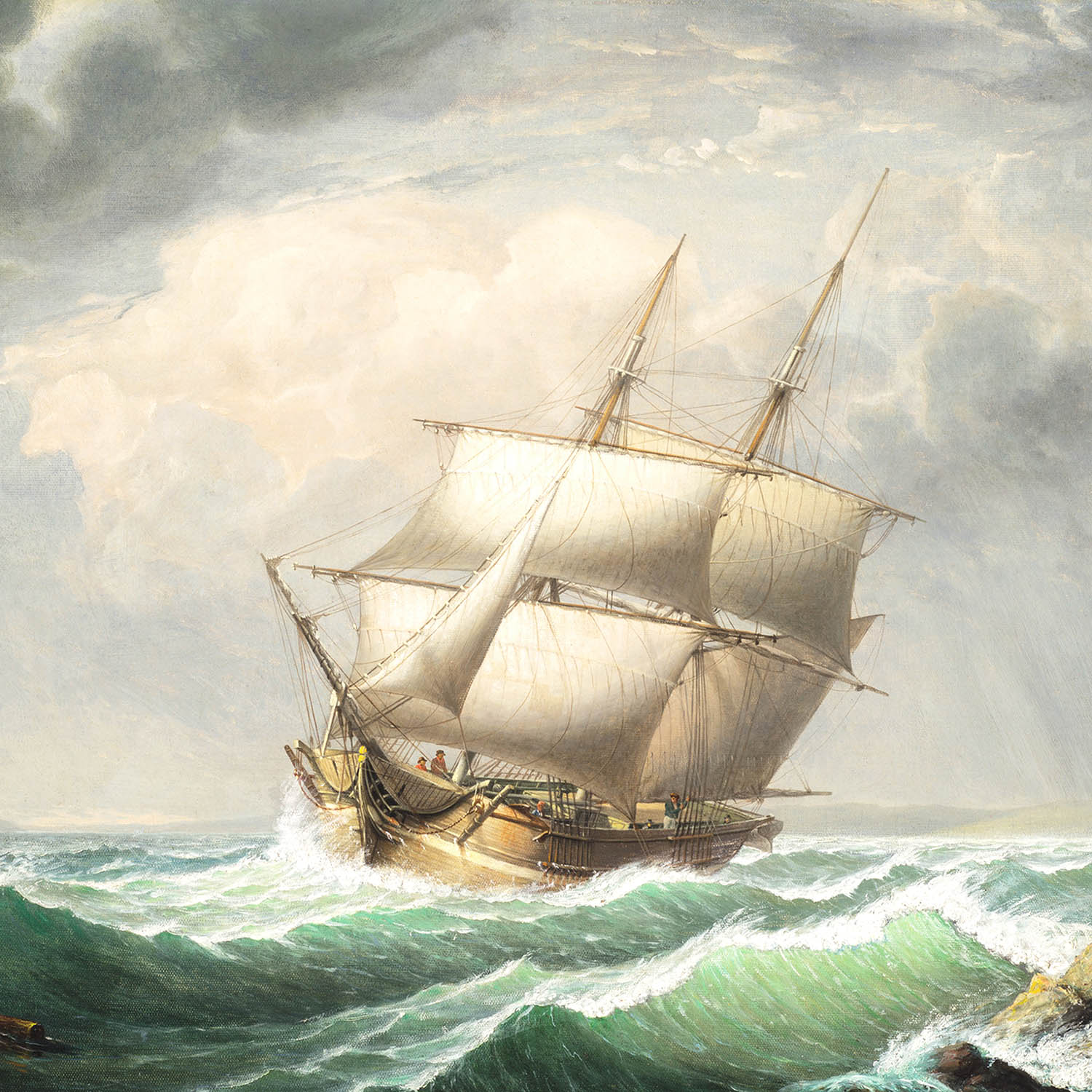 brig off the coast of maine