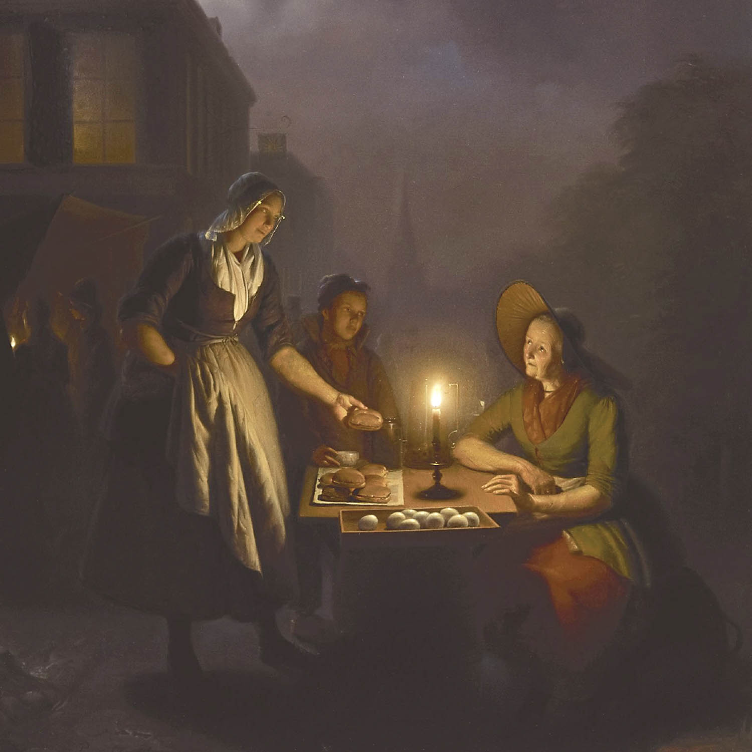 market in the evening