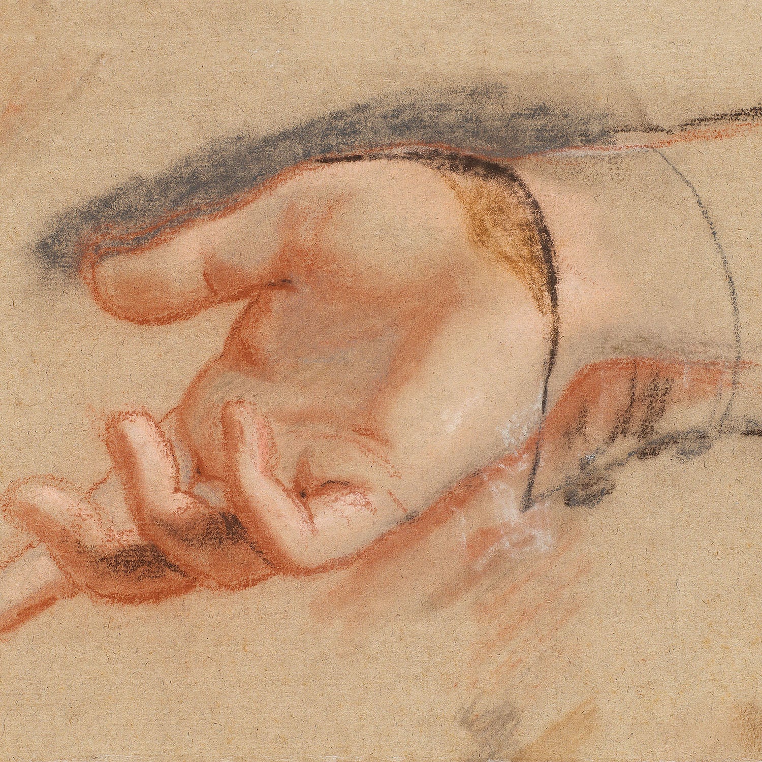 pastel hand study