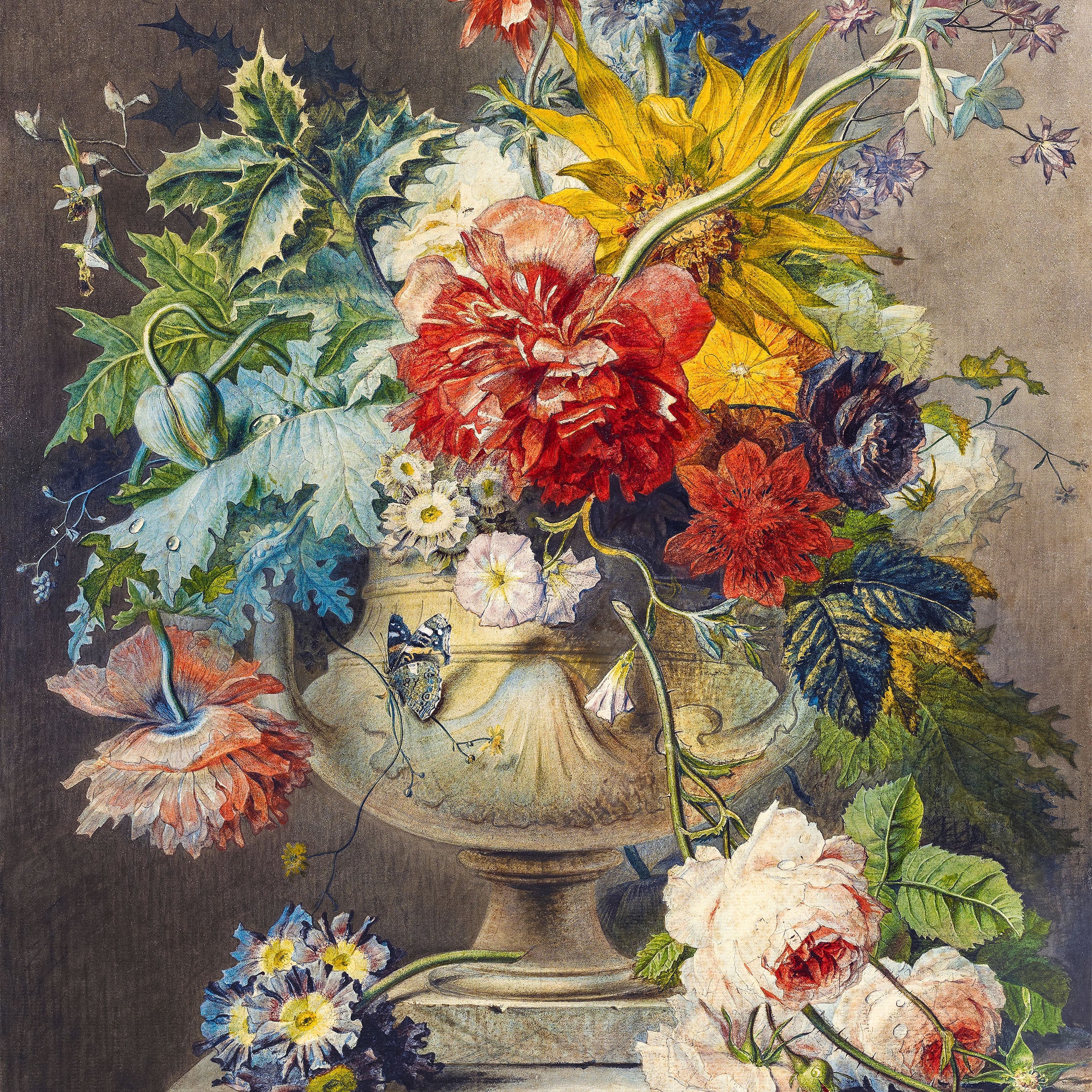 florals with butterfly