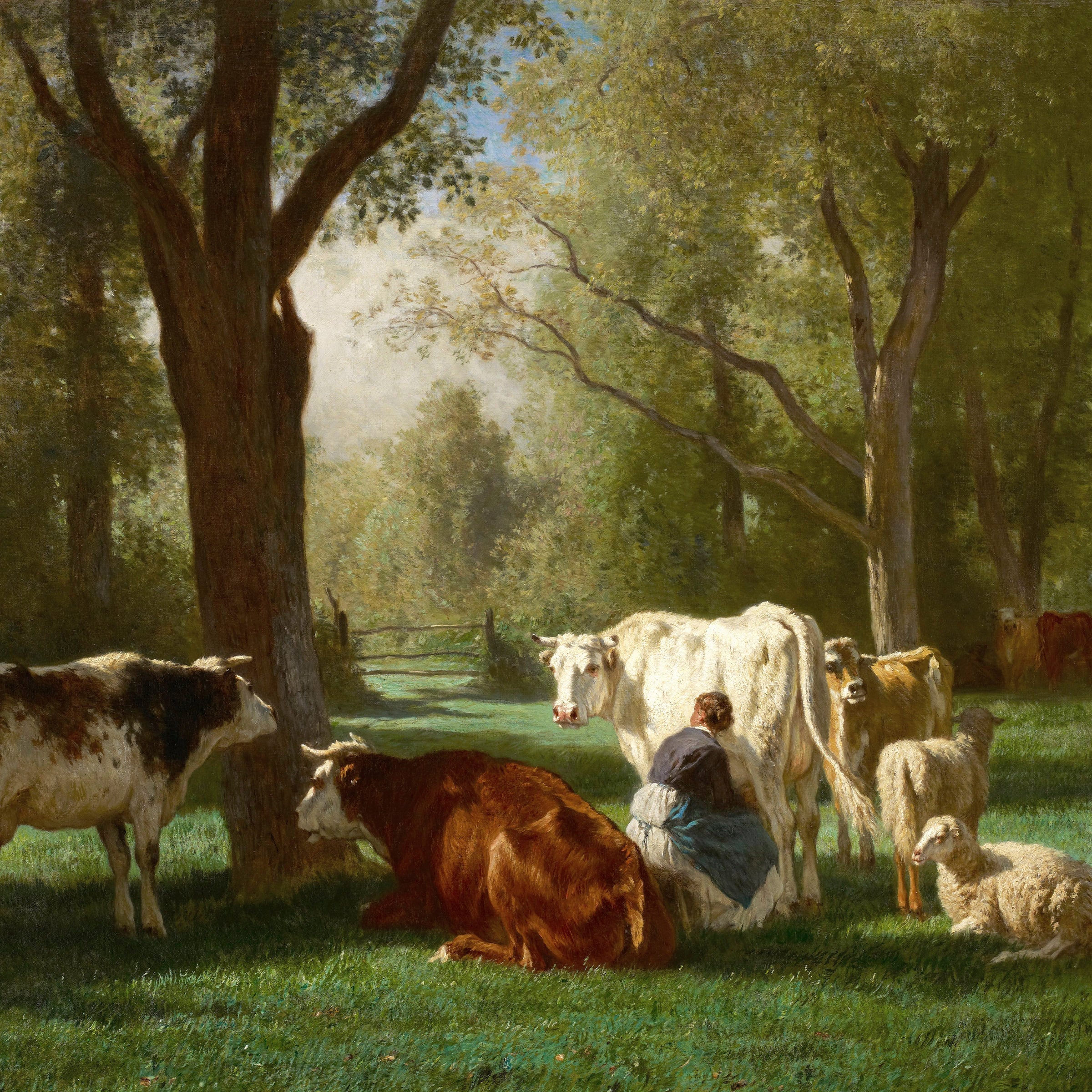 milkmaid in the field