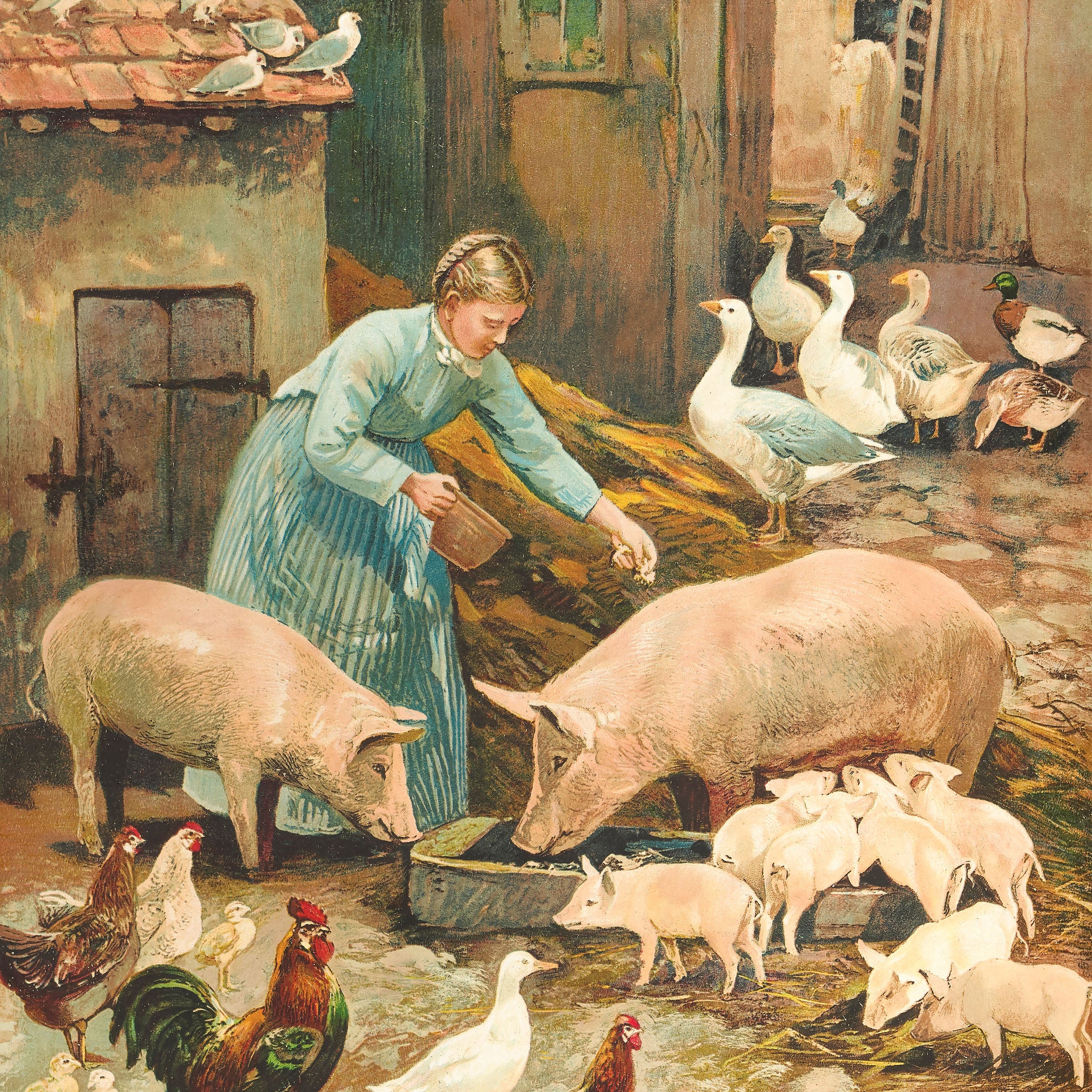 pastel farmyard
