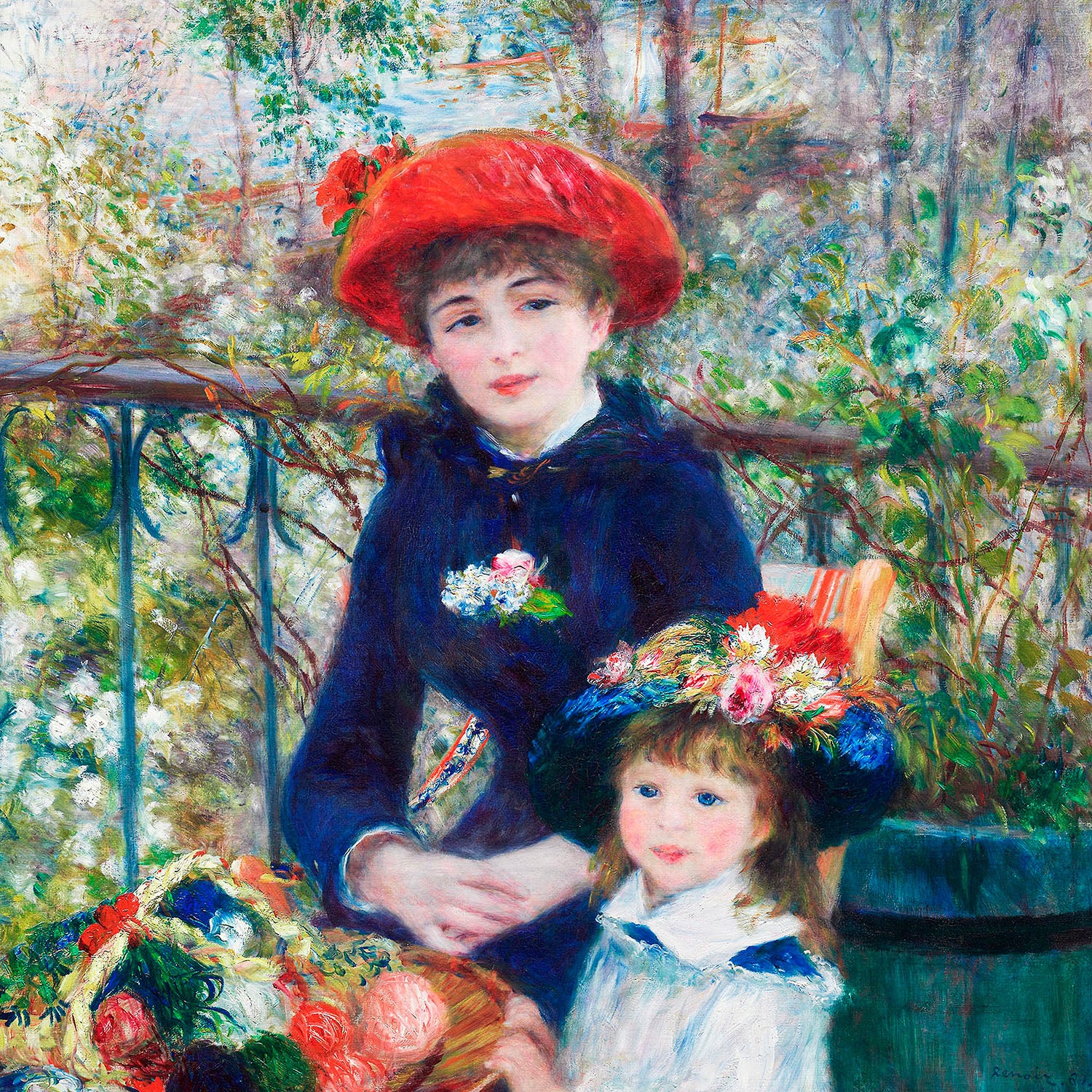 sisters on the terrace