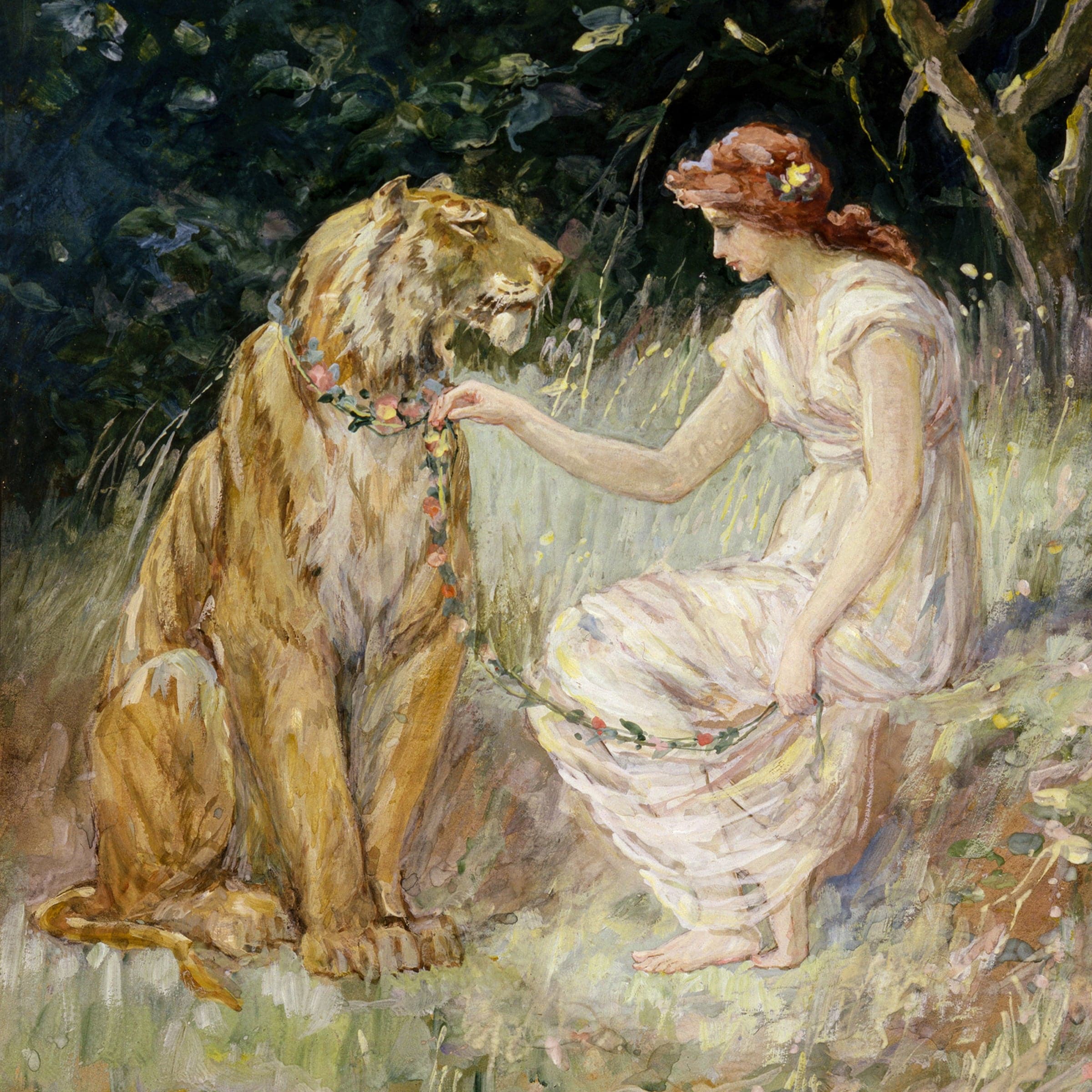 lady and the lion