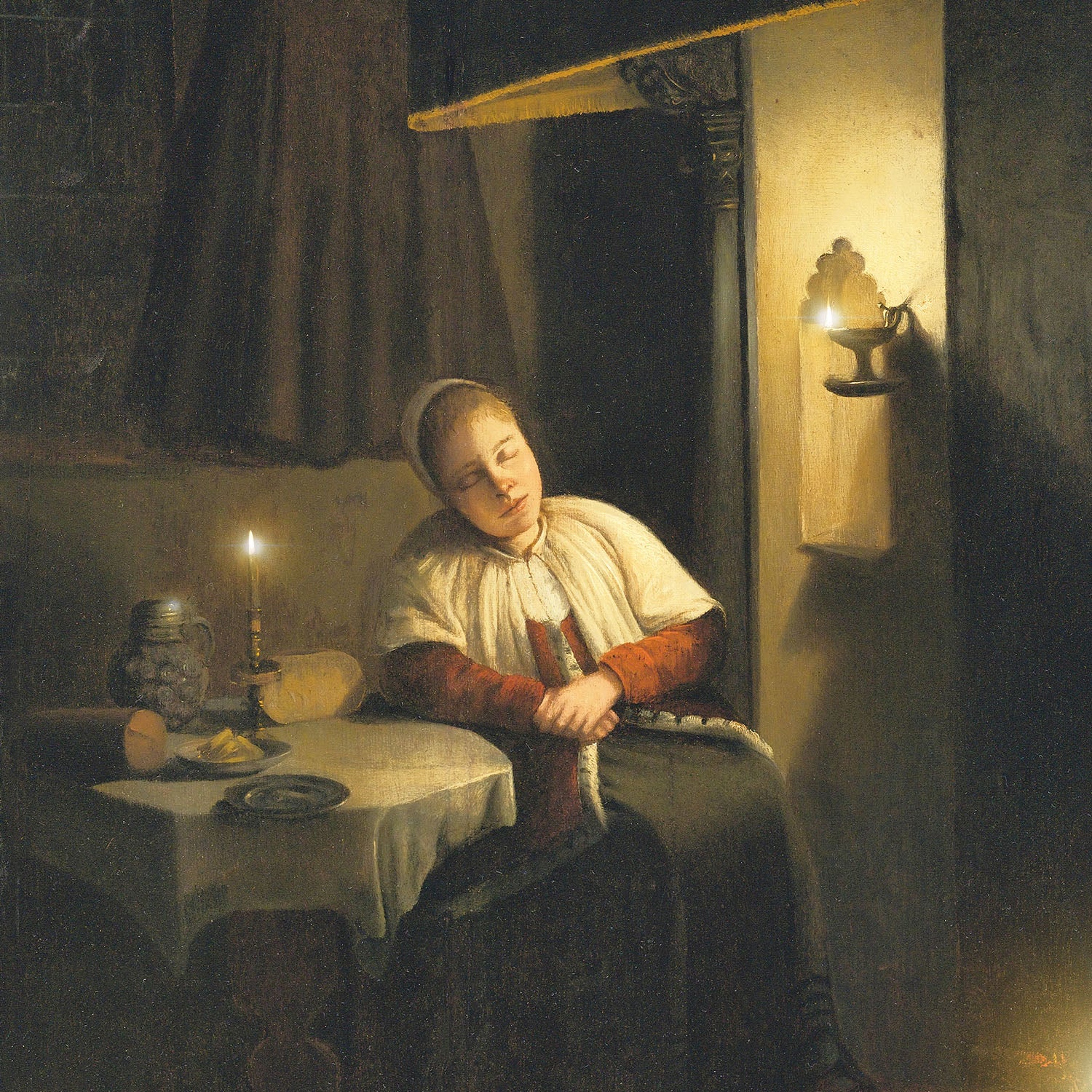 asleep by candlelight