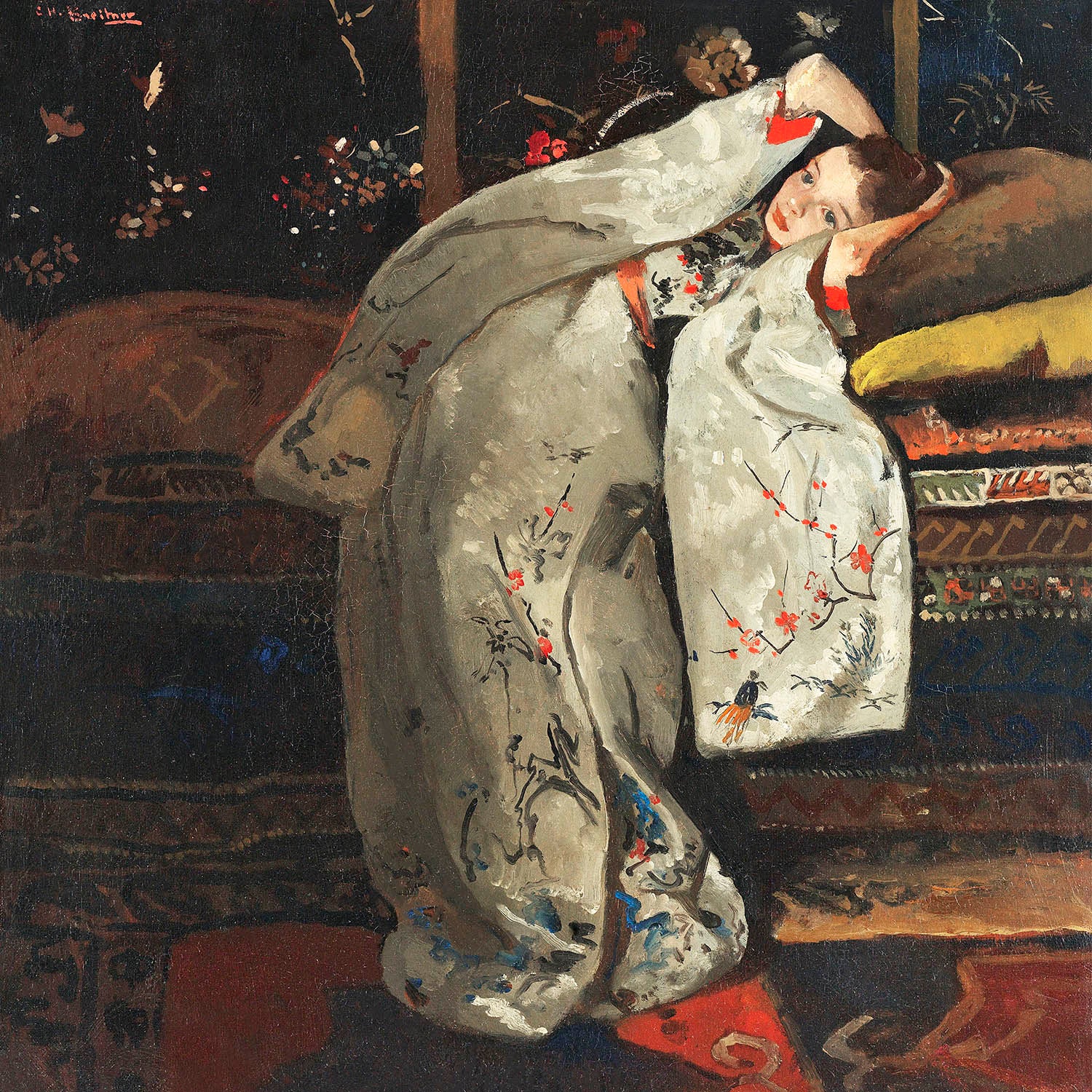 girl in the white kimono