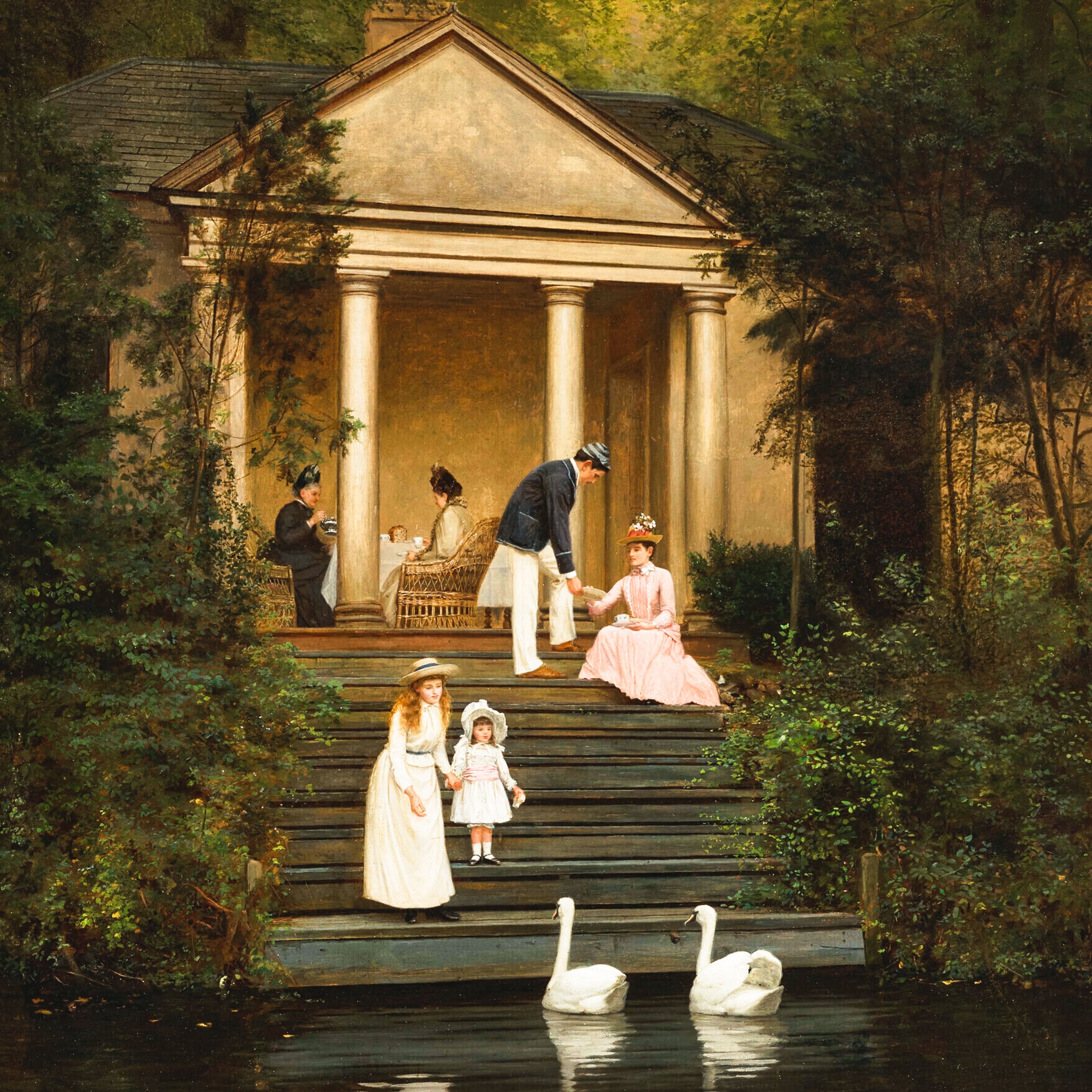 feeding the swans