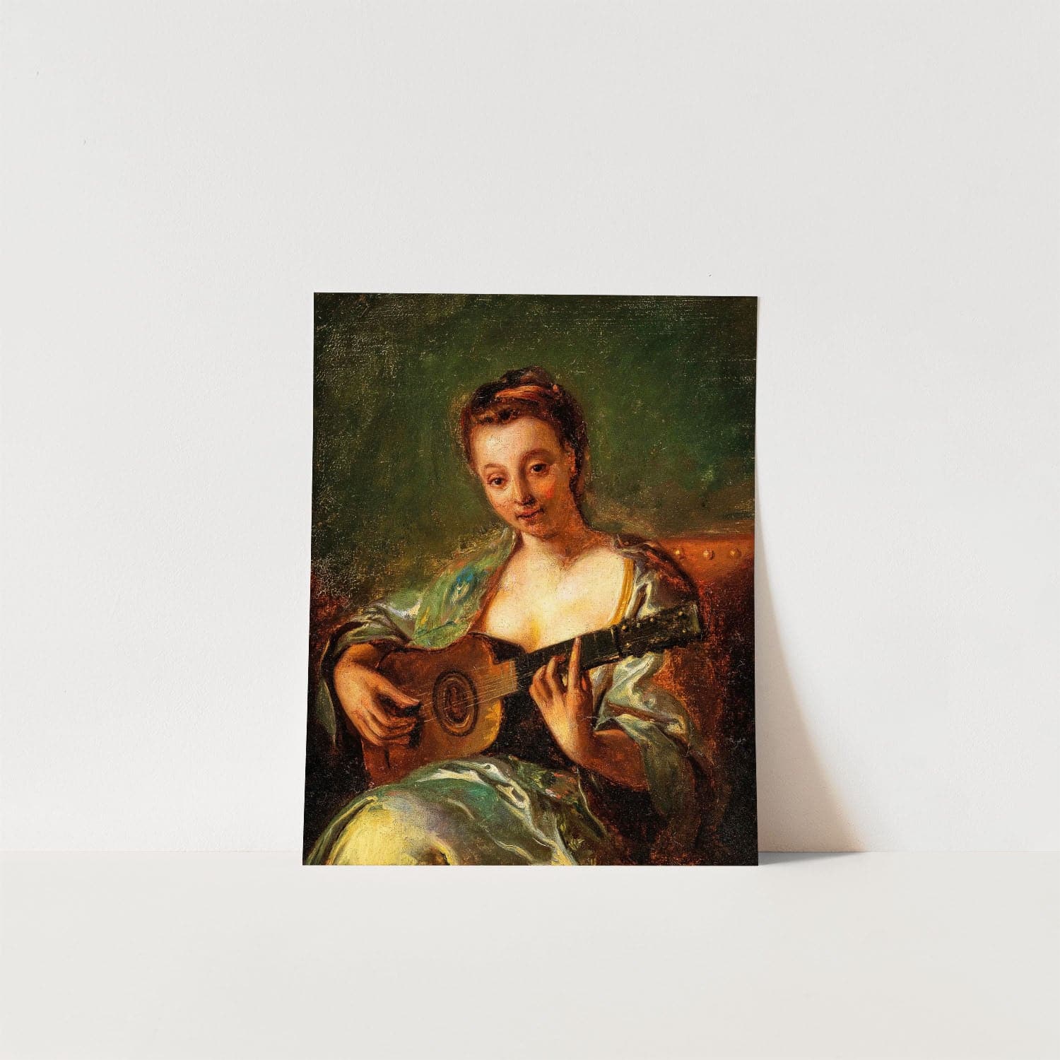 lady playing the guitar