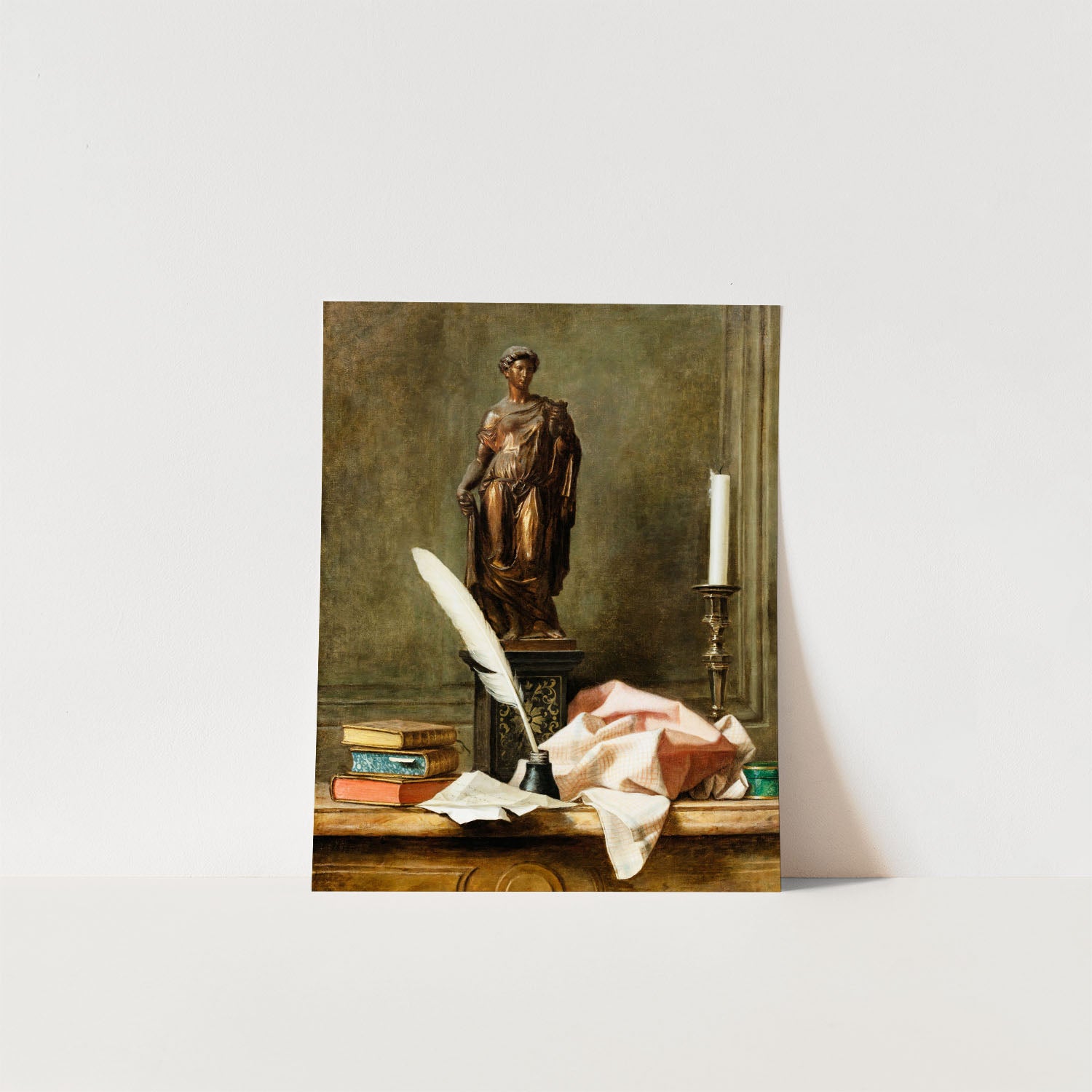 still life with statue