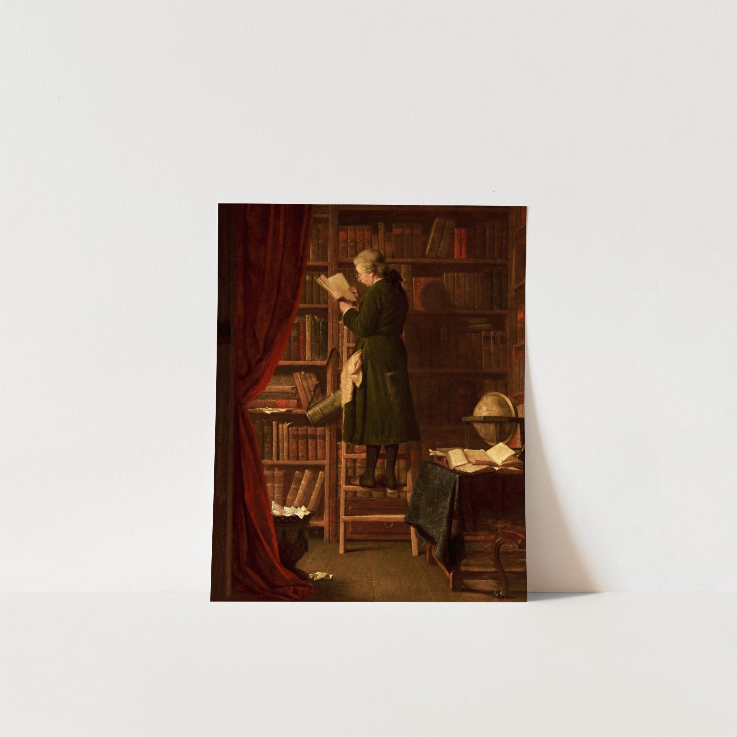 in the library