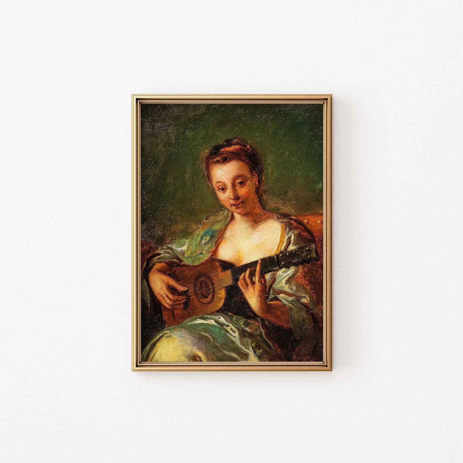 lady playing the guitar