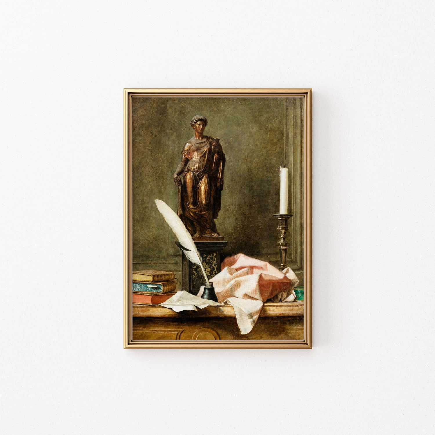 still life with statue