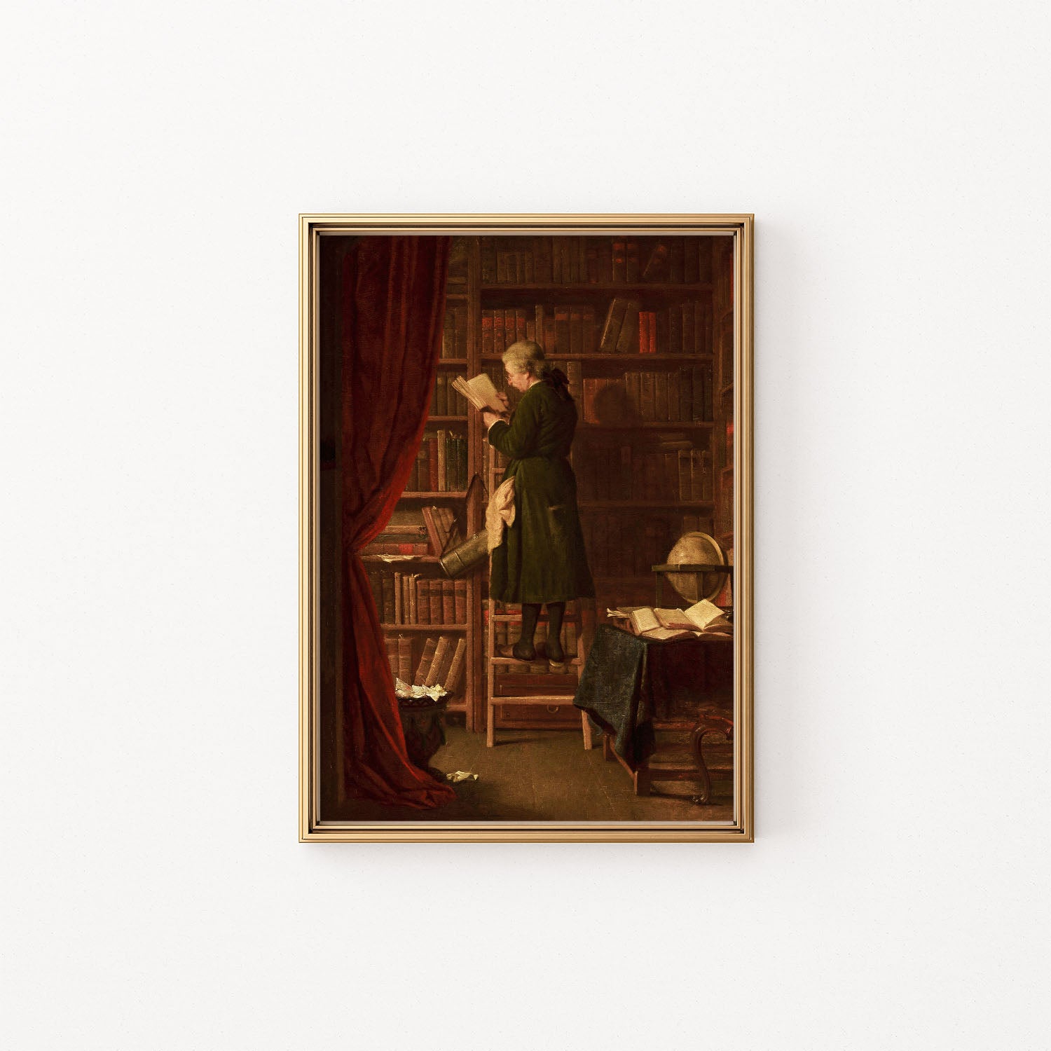 in the library