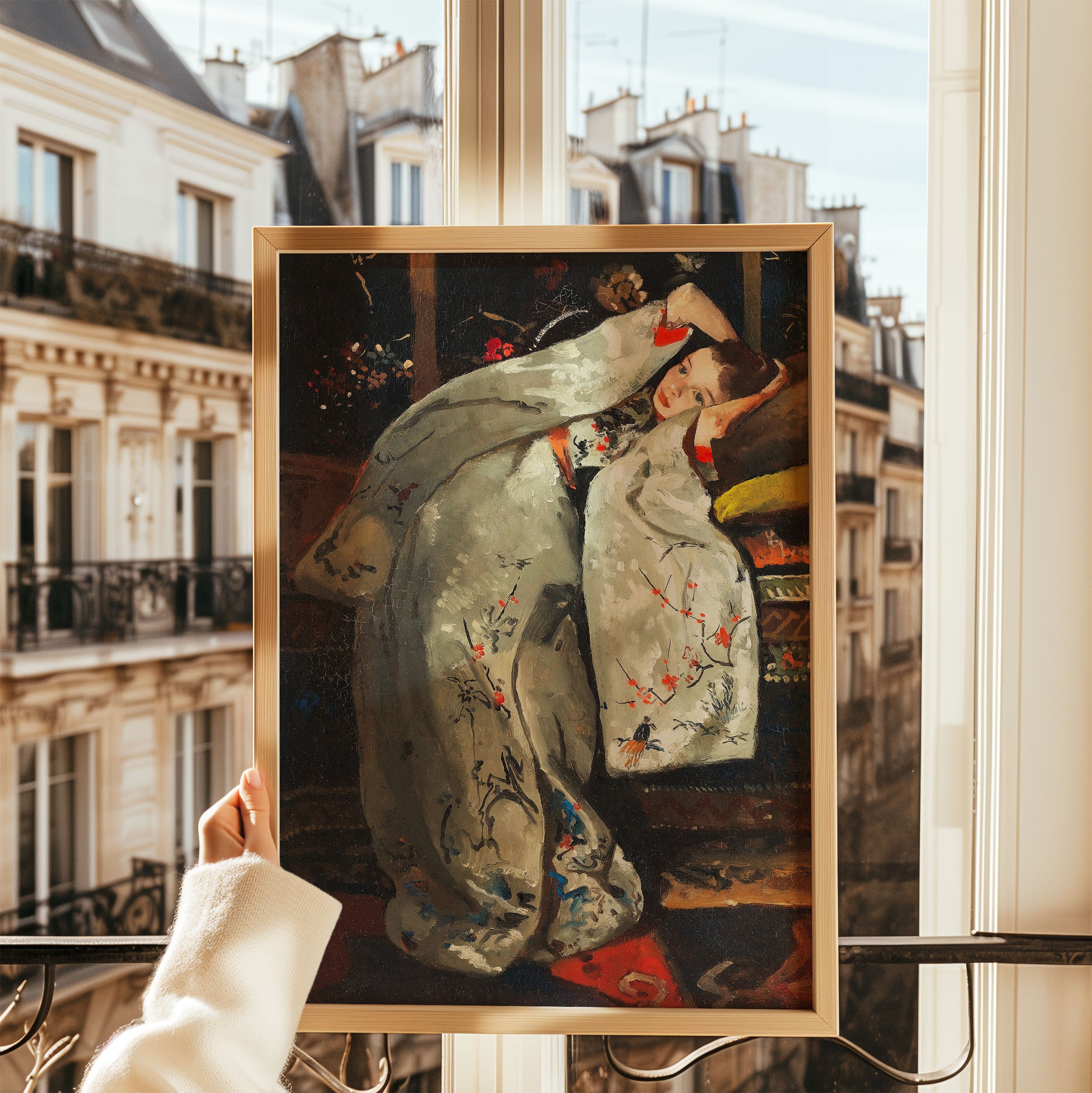 girl in white kimono