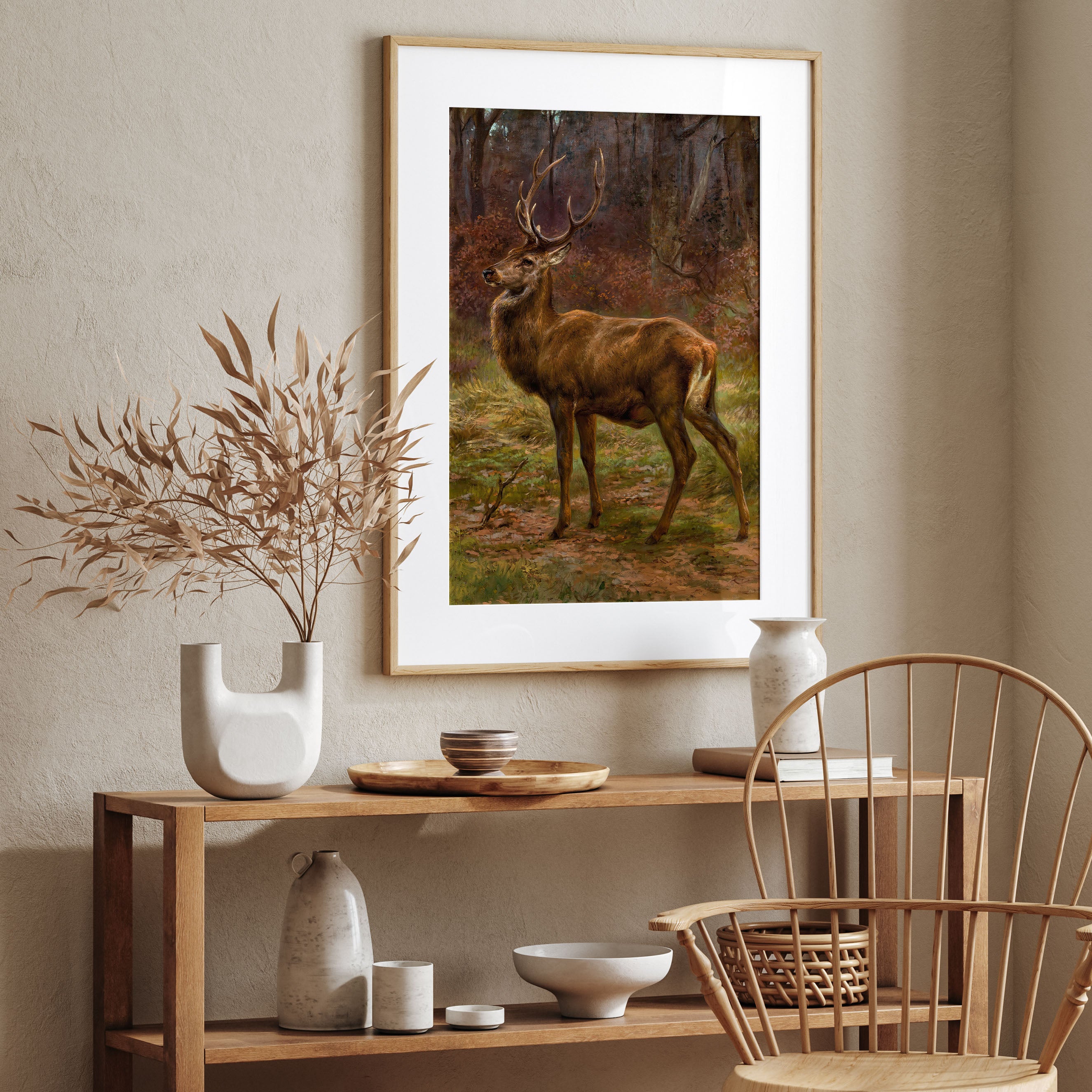 stag in autumn landscape