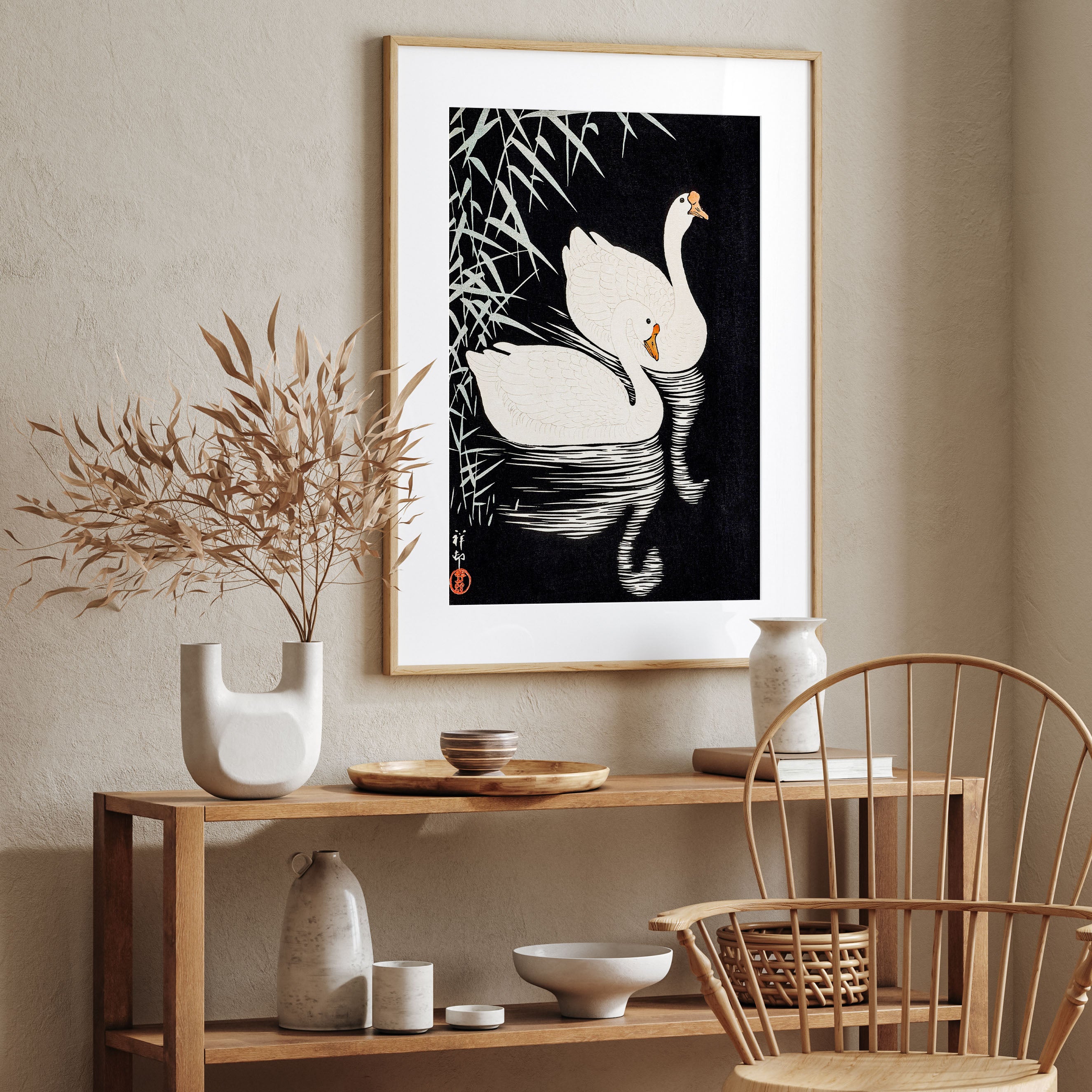 swimming by reeds