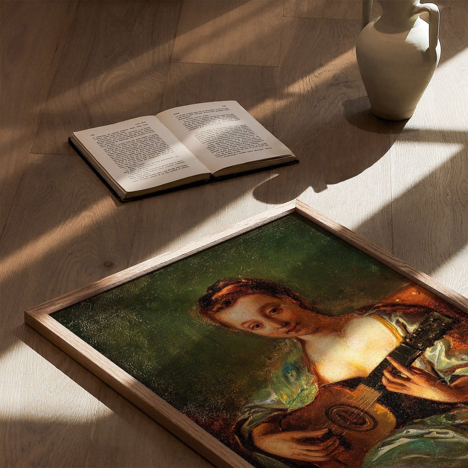lady playing the guitar